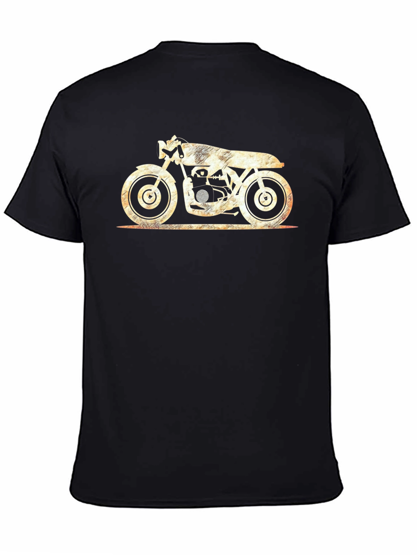Cool Motorcycle Graphic Black T-Shirt