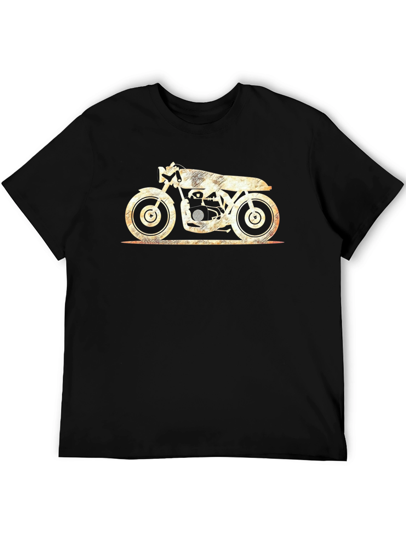 Cool Motorcycle Graphic Black T-Shirt