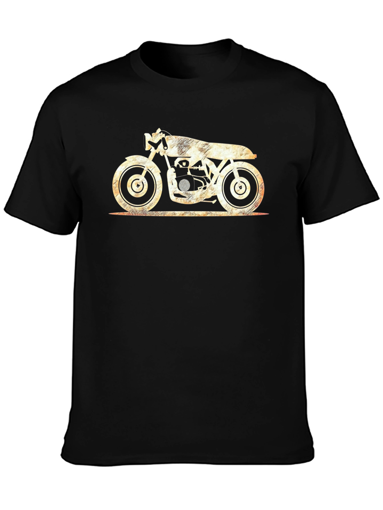 Cool Motorcycle Graphic Black T-Shirt