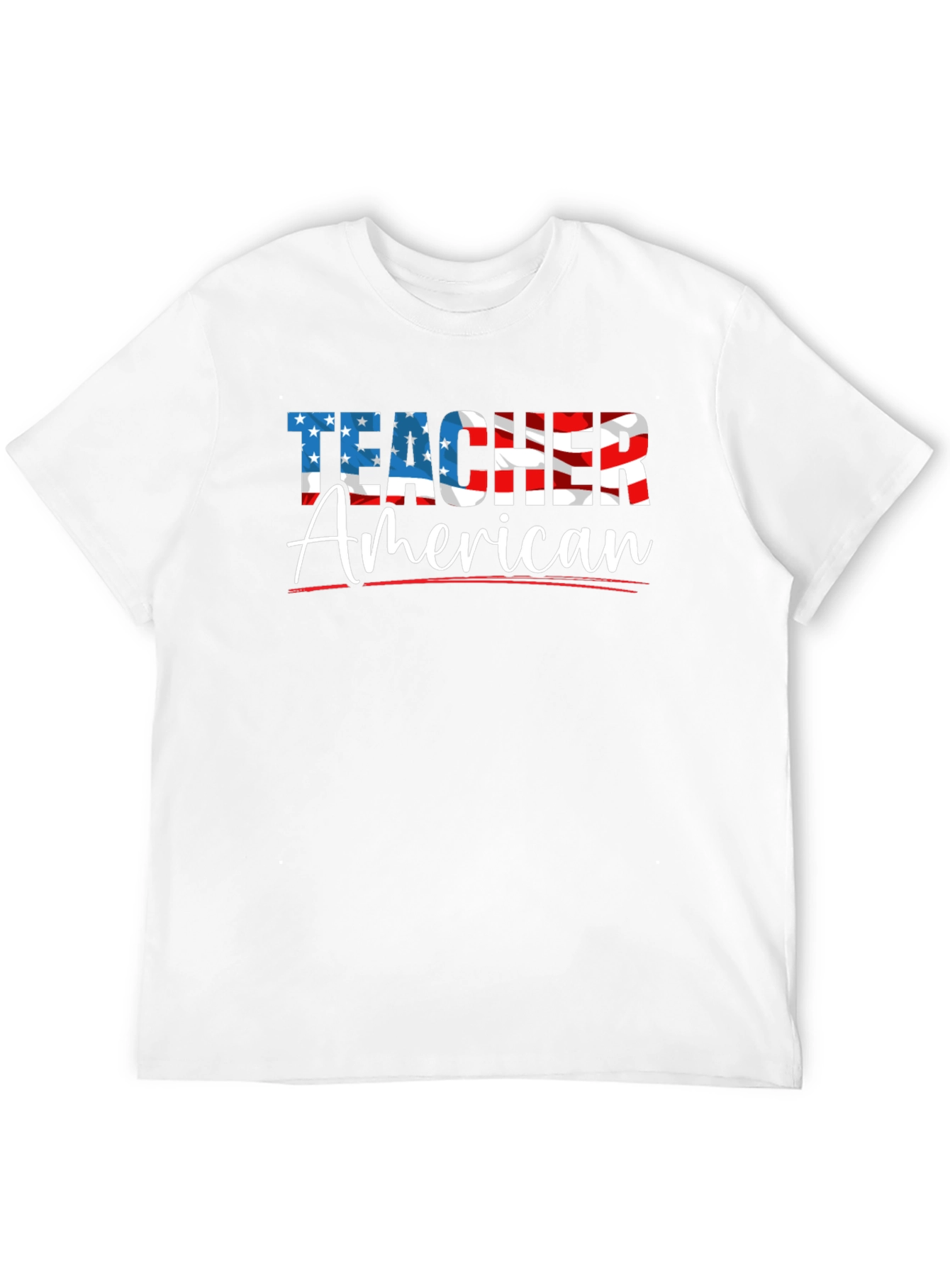 Patriotic Teacher American Flag T-Shirt