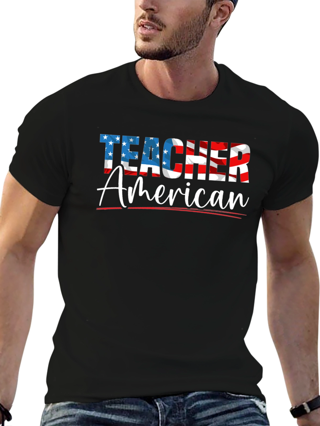 Patriotic Teacher American Flag T-Shirt