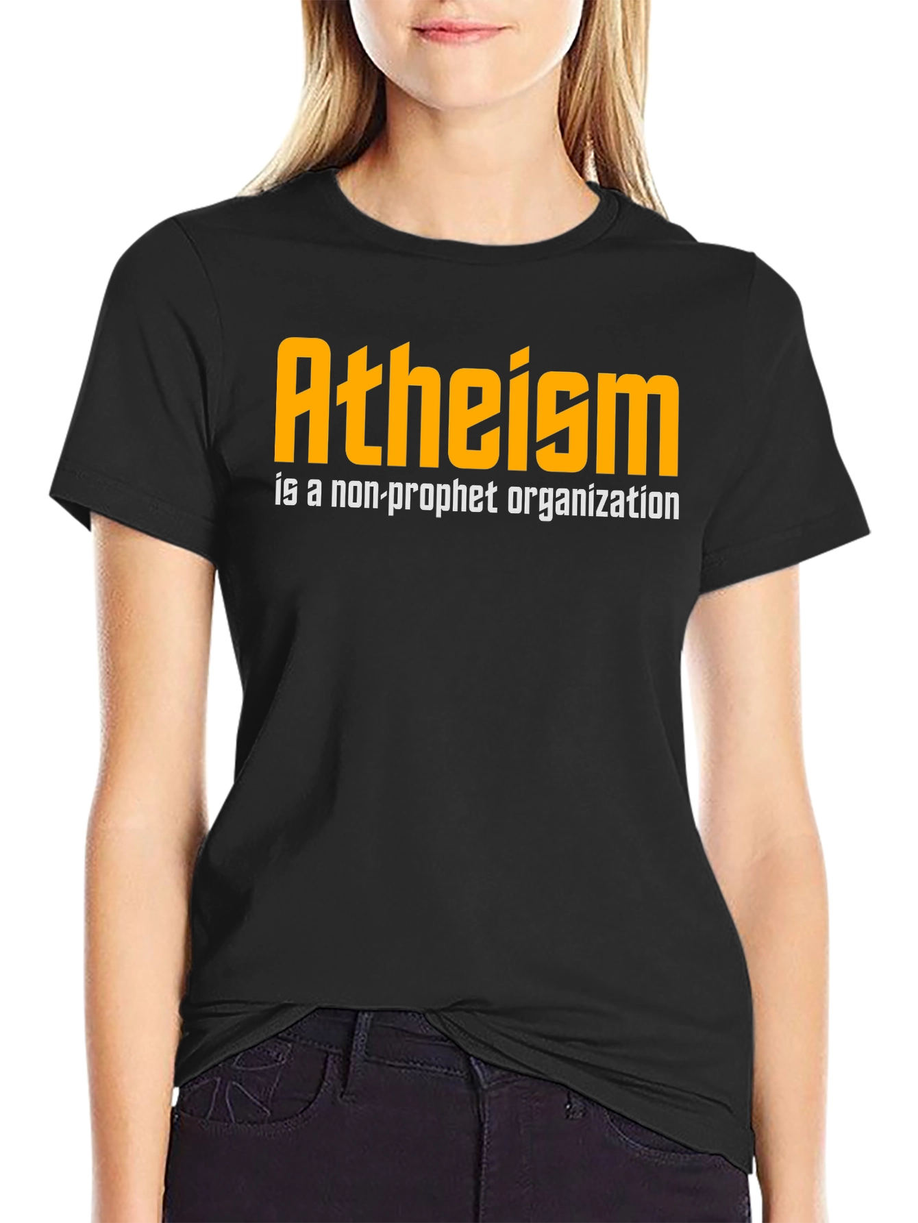 Atheism Non-Profit Slogan Graphic T-Shirt