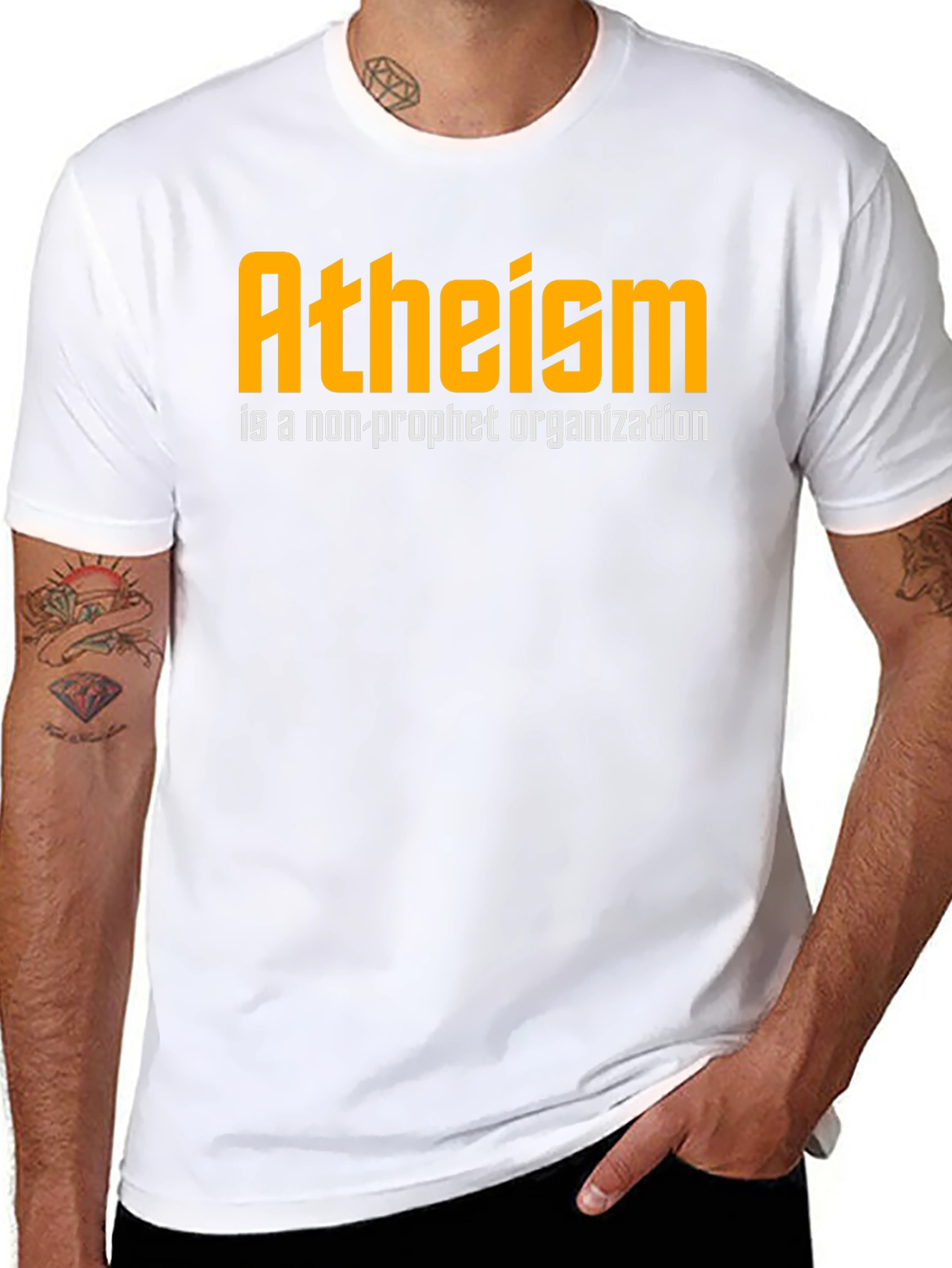 Atheism Non-Profit Slogan Graphic T-Shirt