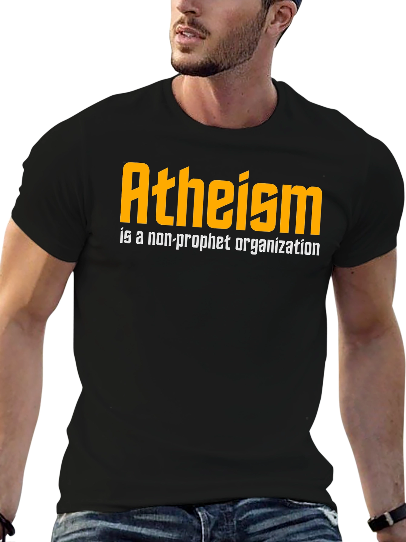 Atheism Non-Profit Slogan Graphic T-Shirt