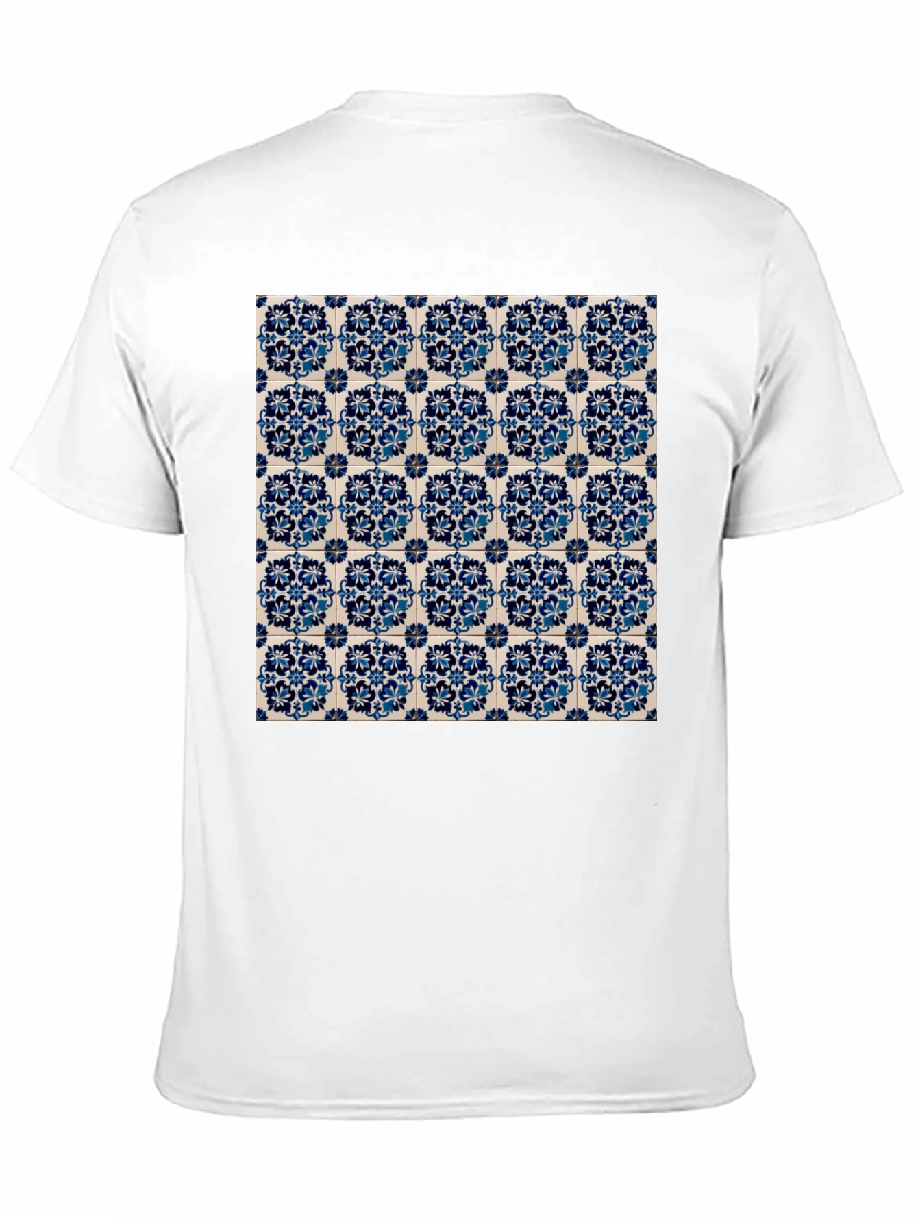 Azulejo Pattern Graphic Tee - Black