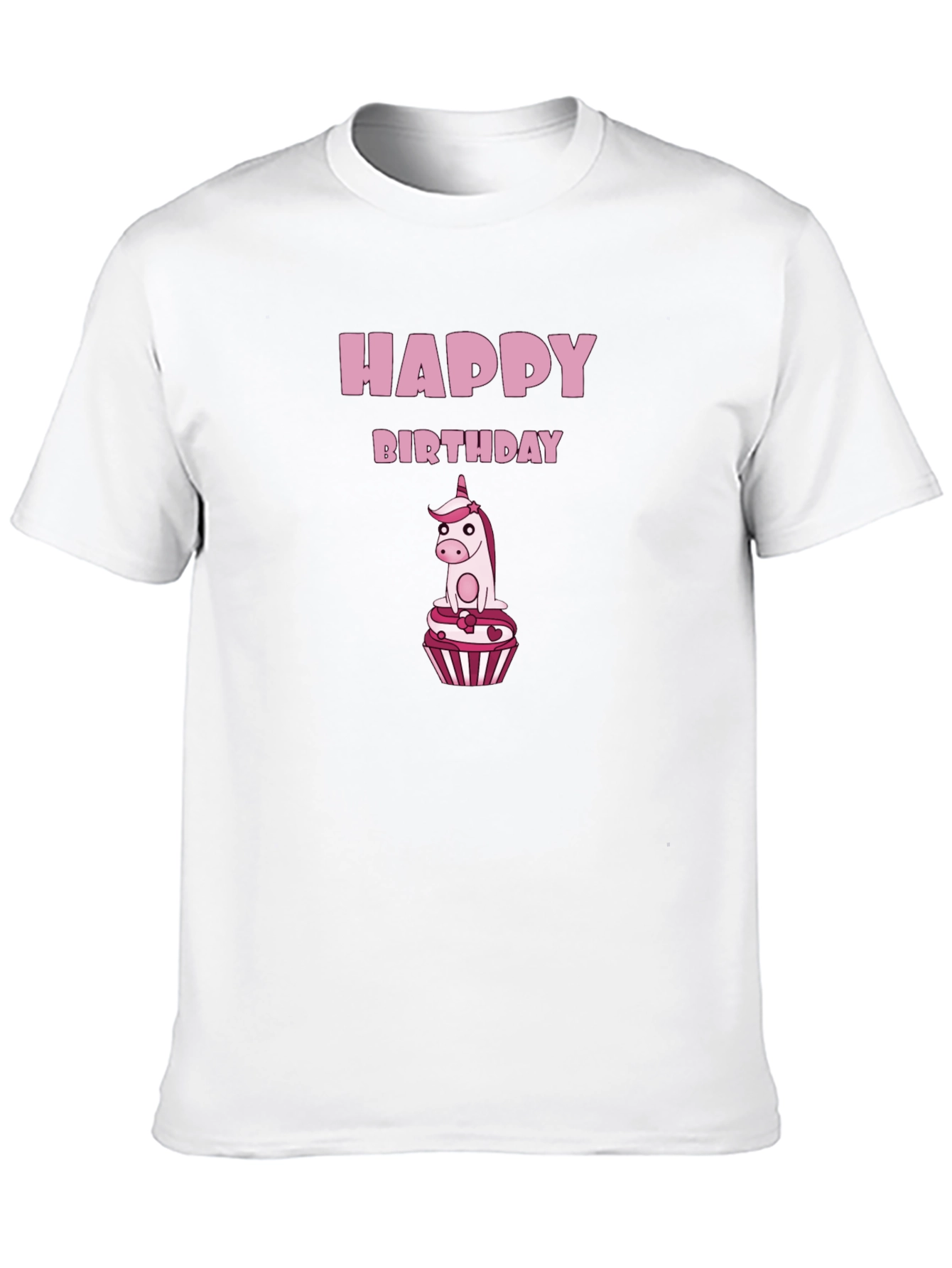 Happy Birthday Unicorn Cupcake T-Shirt