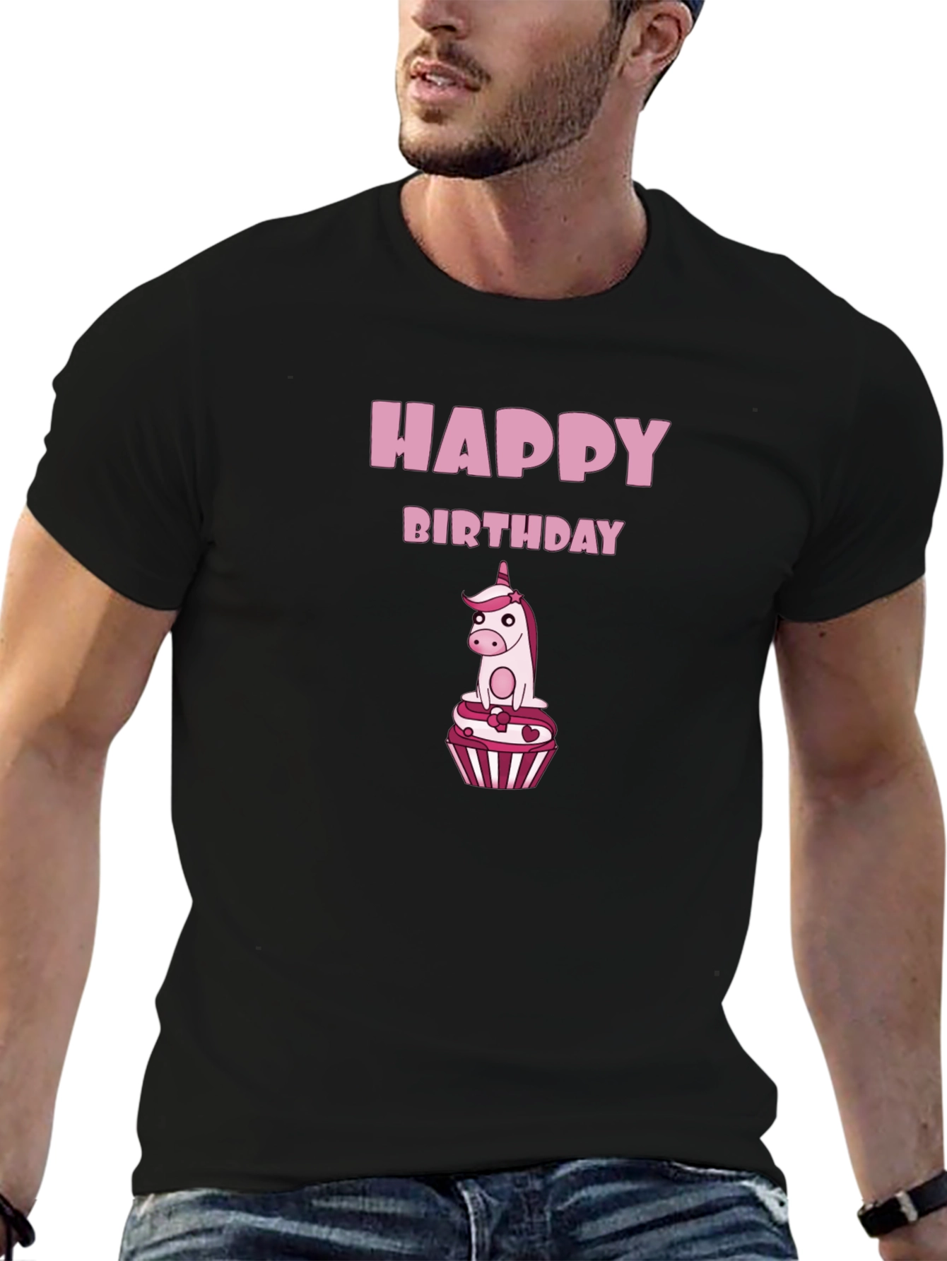 Happy Birthday Unicorn Cupcake T-Shirt