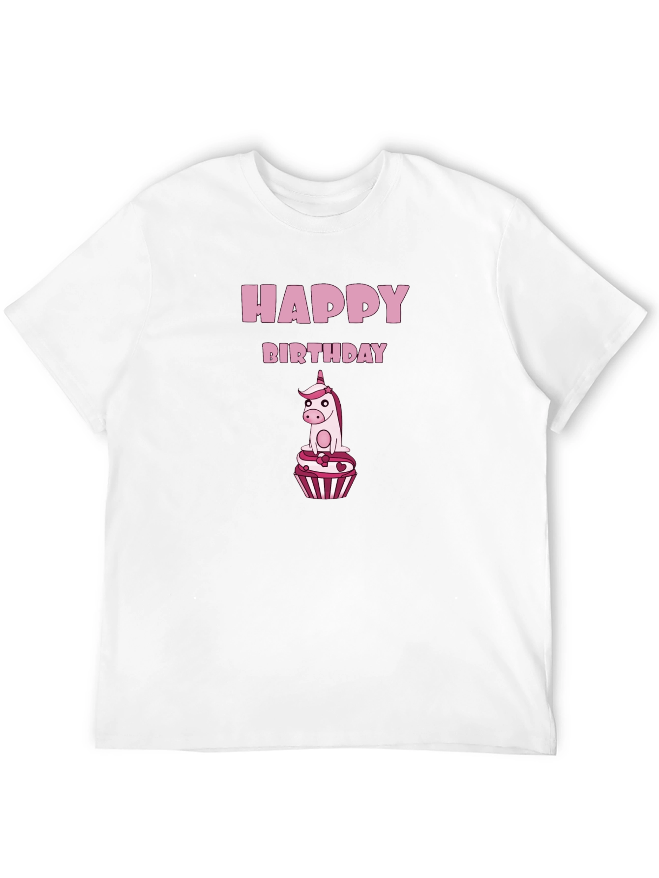 Happy Birthday Unicorn Cupcake T-Shirt