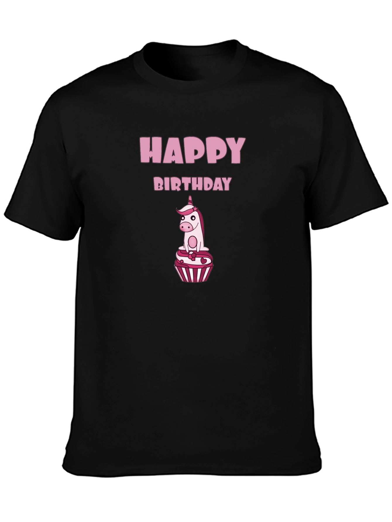 Happy Birthday Unicorn Cupcake T-Shirt