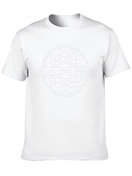 Life Love Stress Setbacks Mandala Graphic T-Shirt