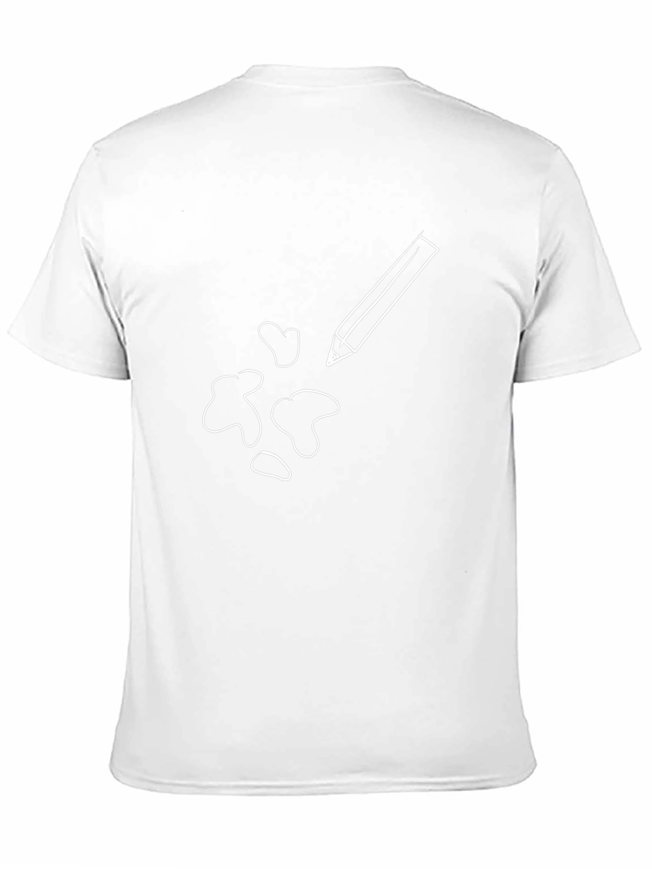Creative Pencil Sketch Black T-Shirt