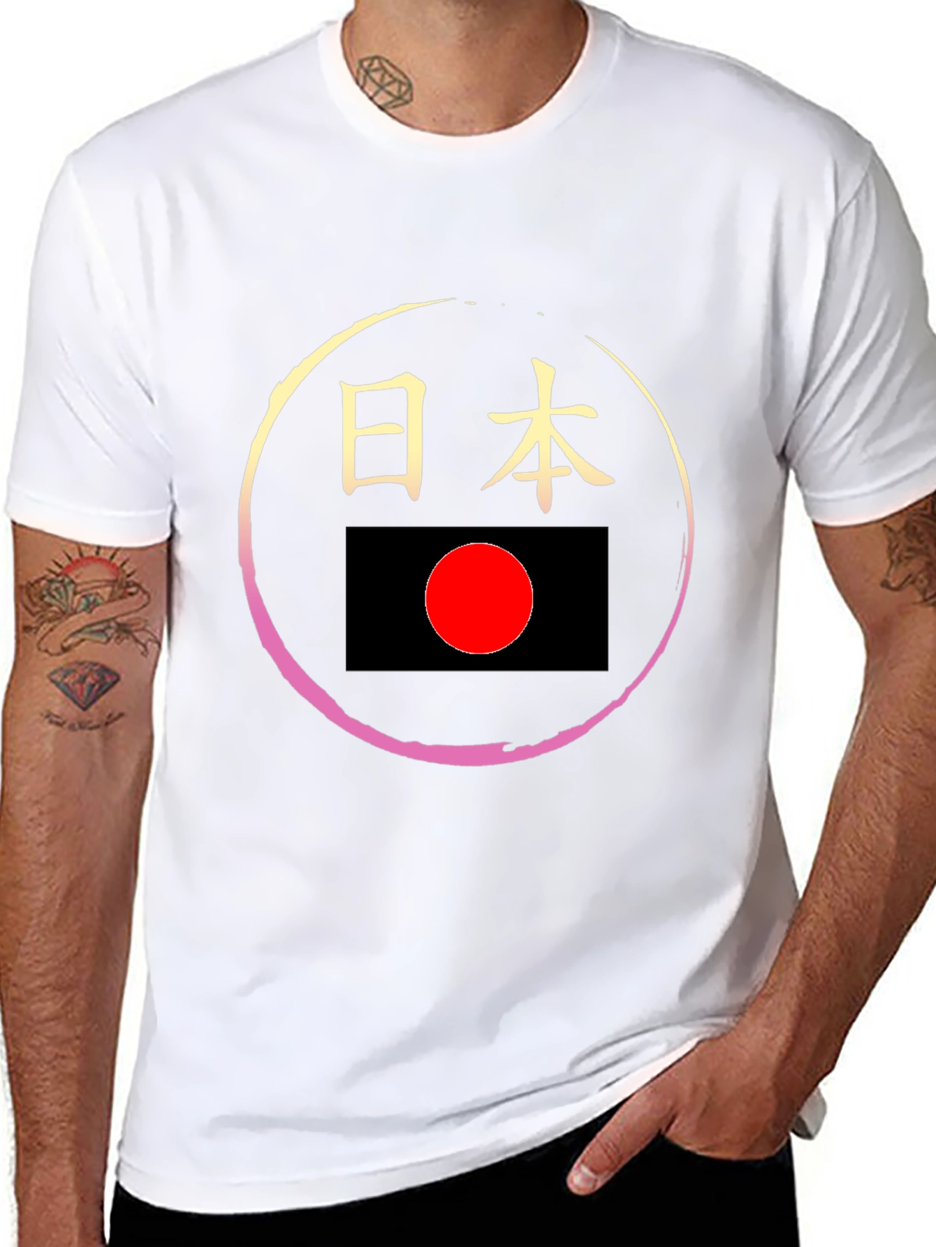 Japan Flag Inspired Graphic Tee