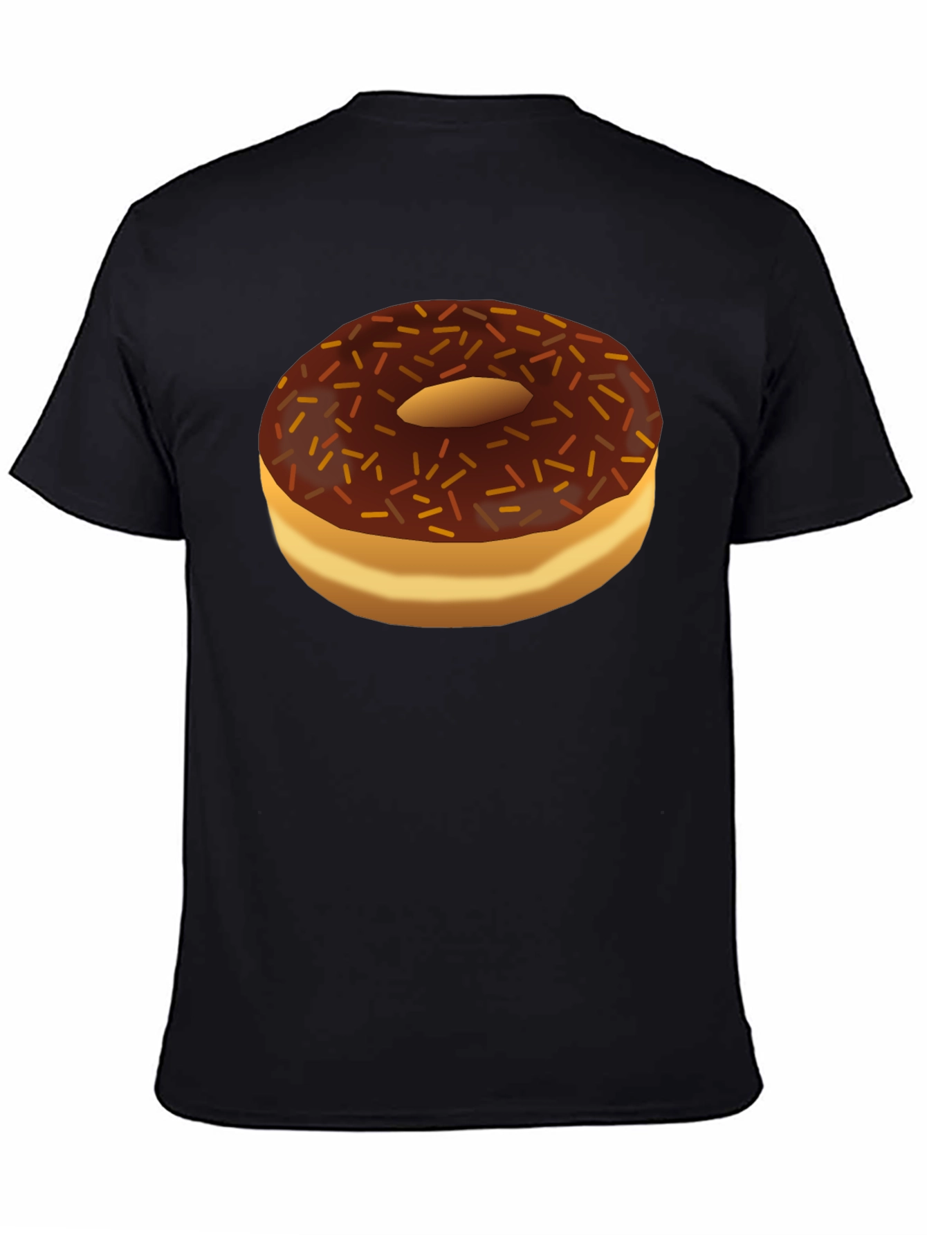 Donut Graphic Black T-Shirt - Delicious Design!