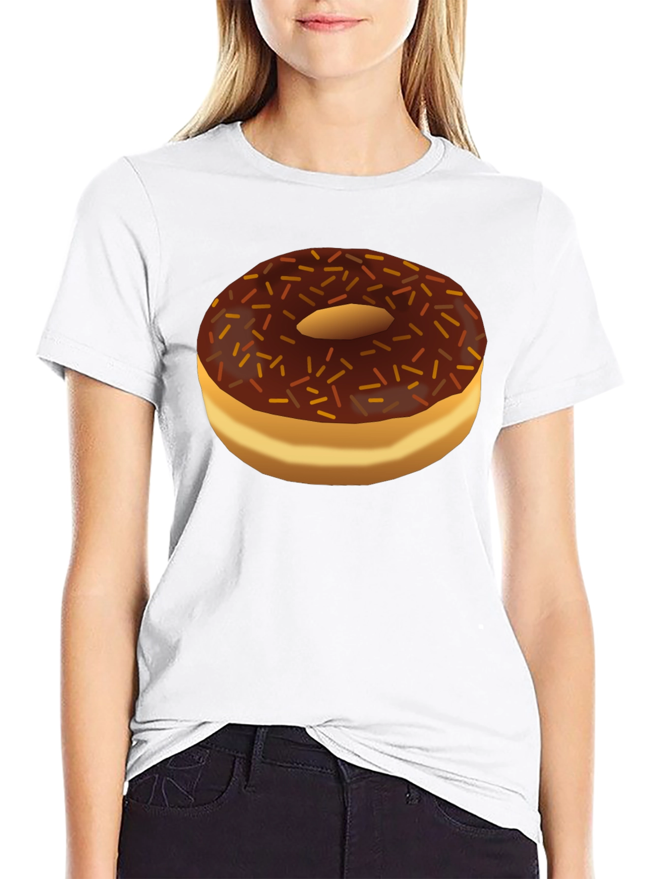 Donut Graphic Black T-Shirt - Delicious Design!
