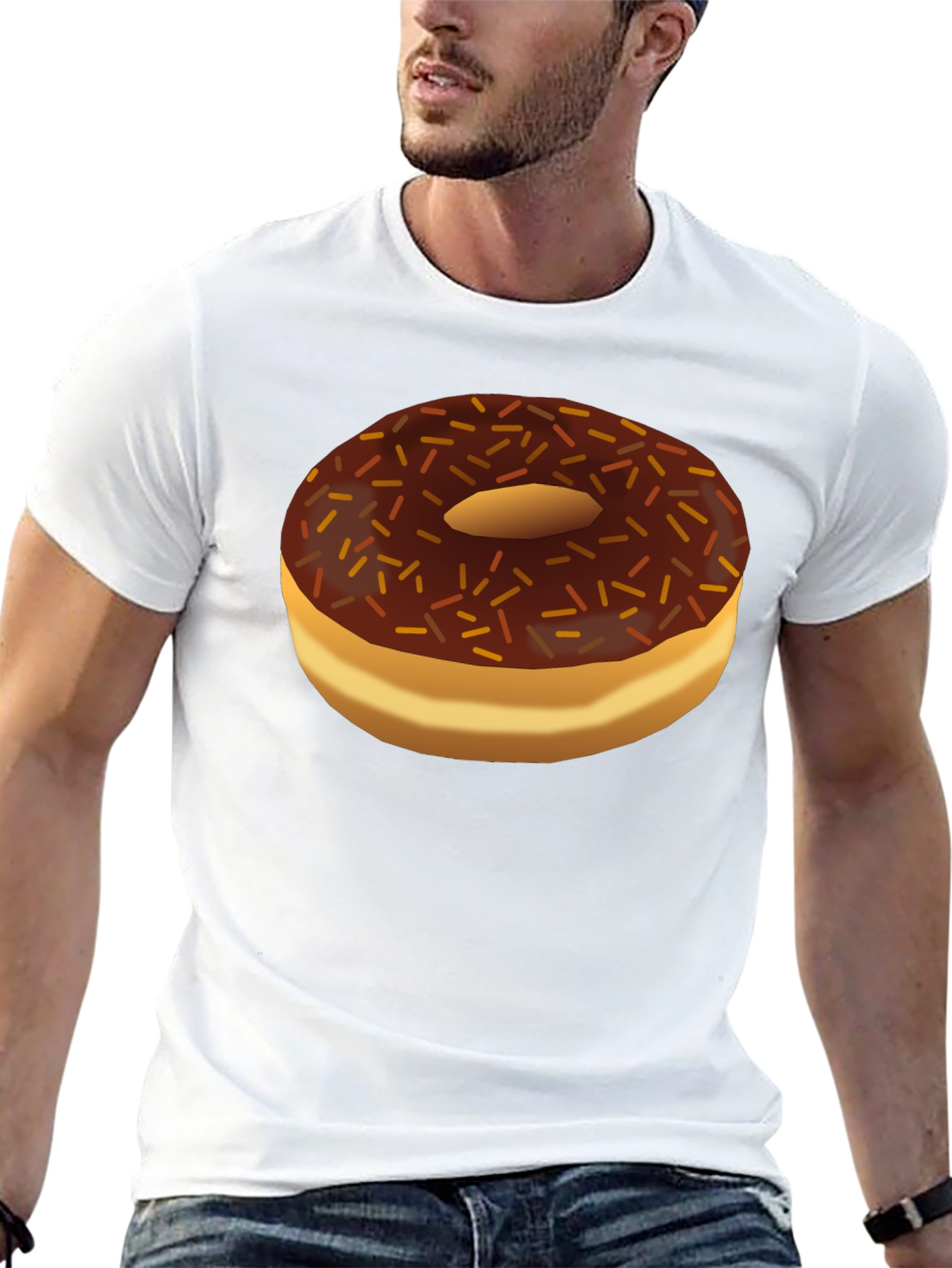 Donut Graphic Black T-Shirt - Delicious Design!