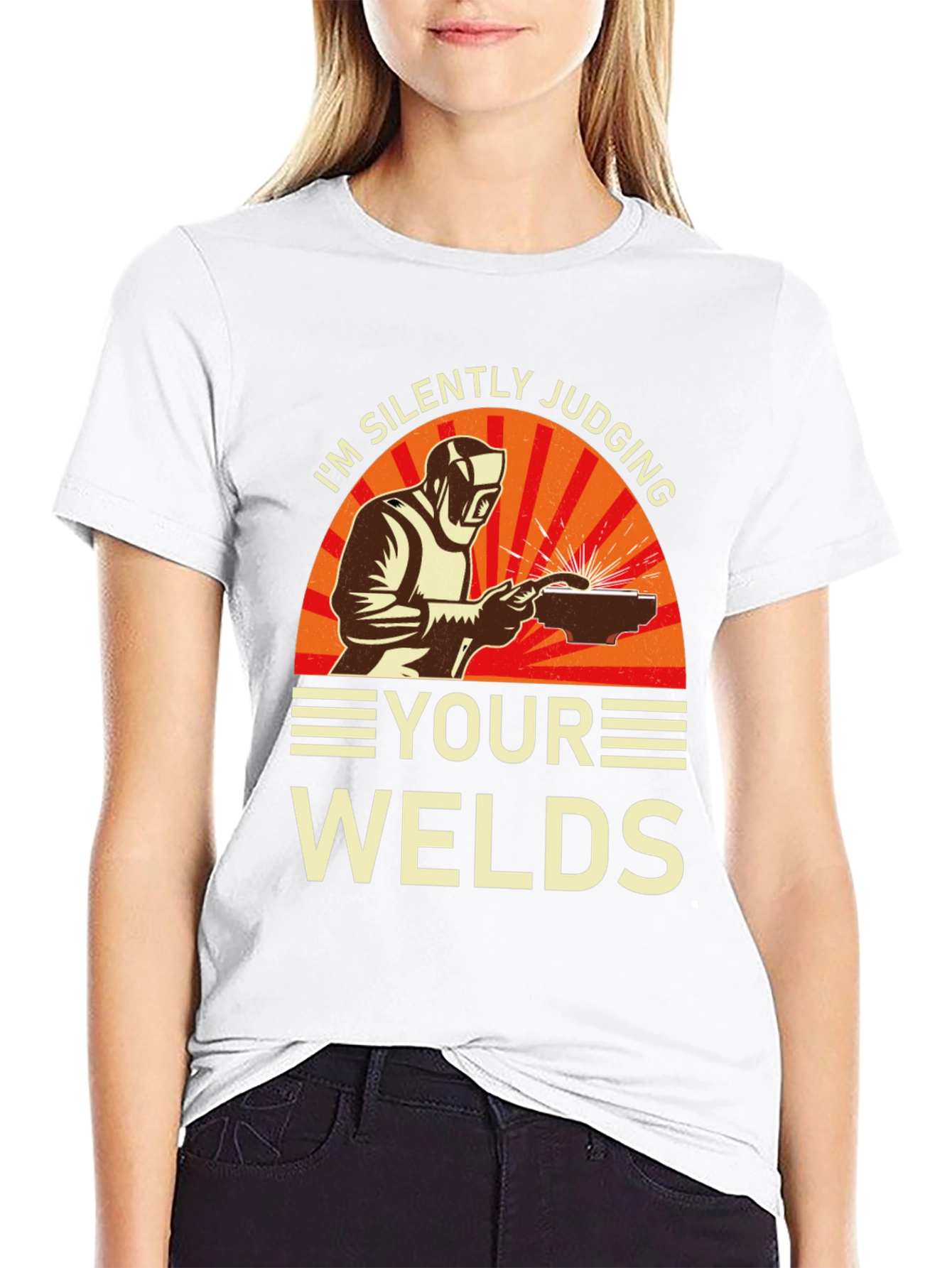 Welder T-Shirt - Silently Judging Your Welds Funny Tee