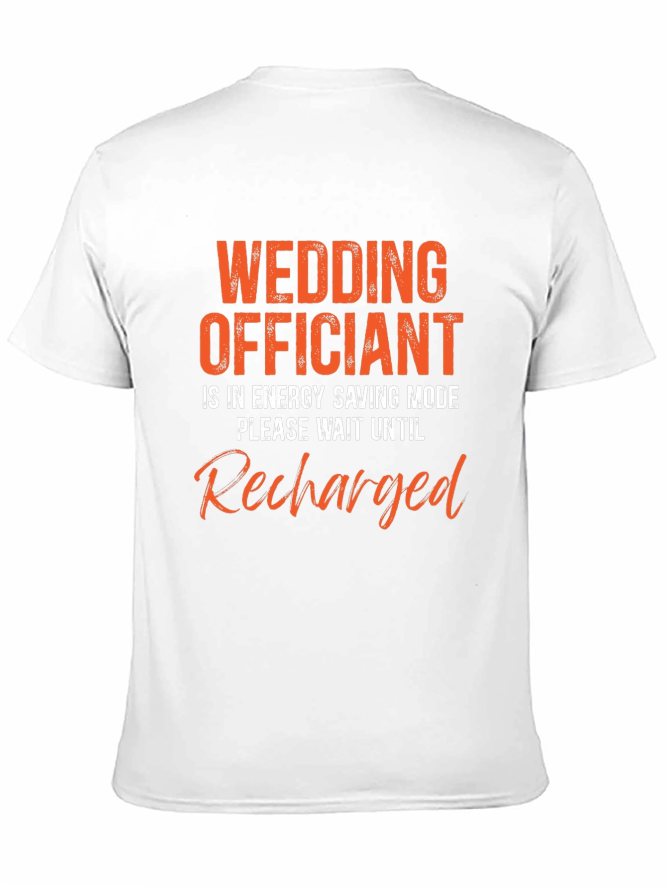 Wedding Officiant Energy Saving Mode Black T-Shirt