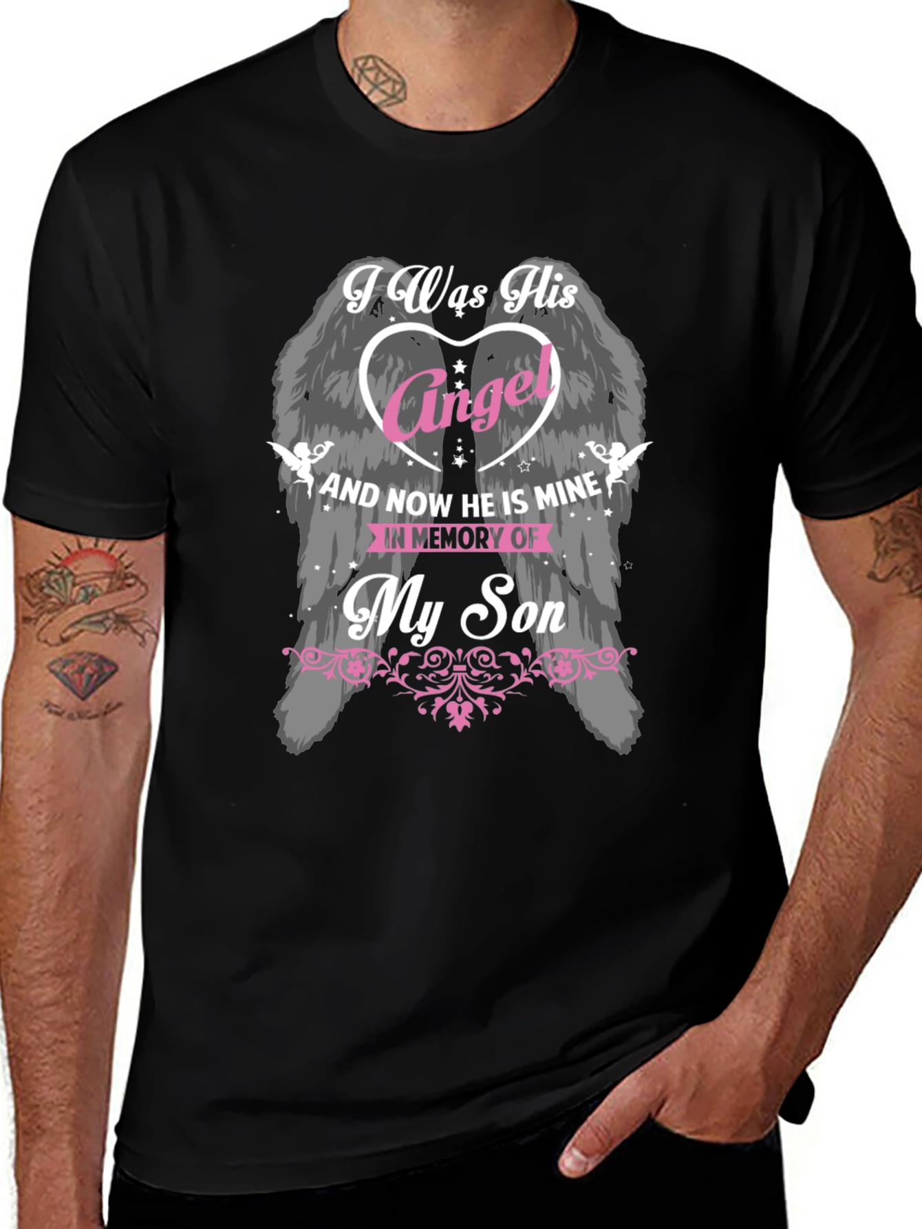 I Was His Angel Memorial T-Shirt