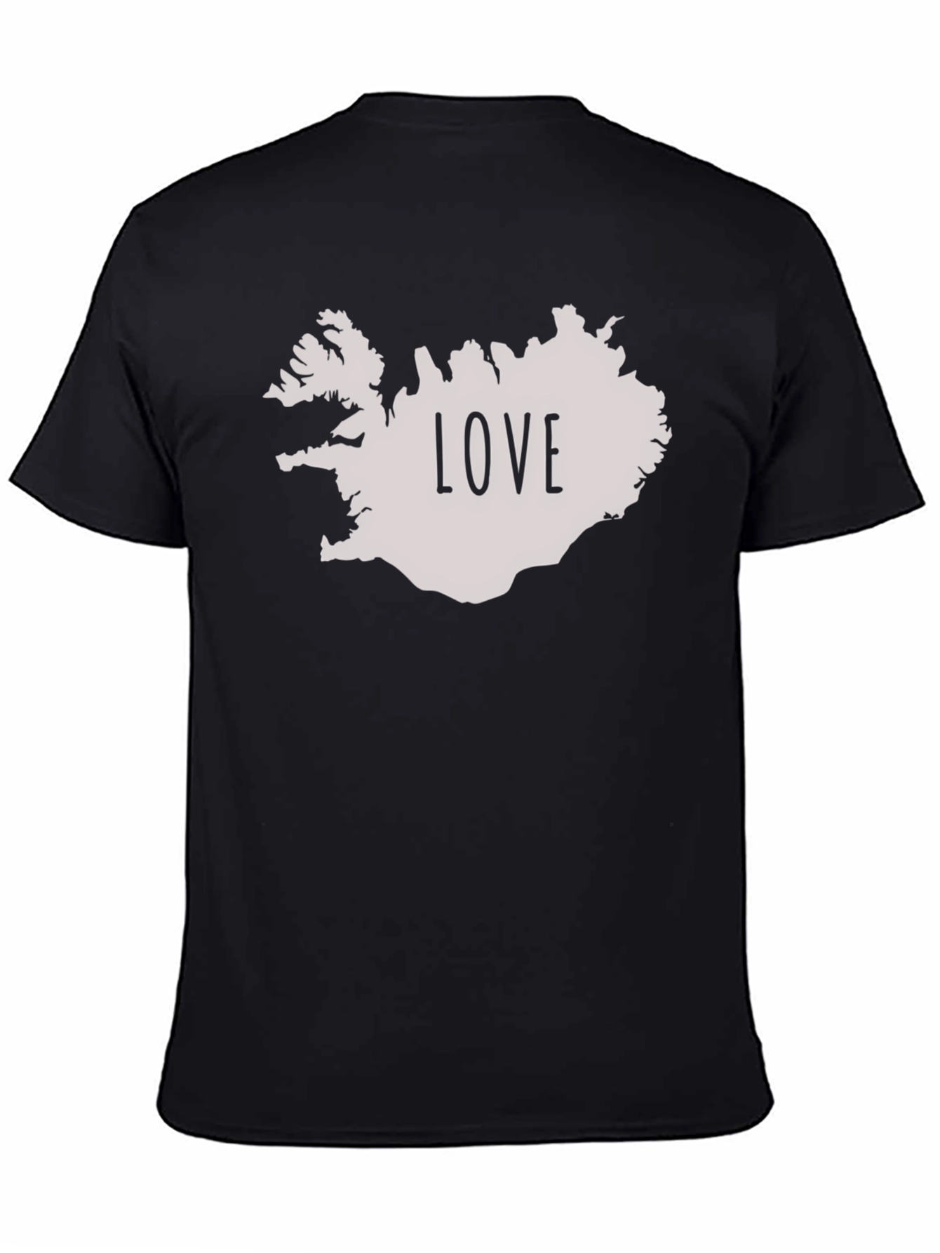 Iceland Love Graphic Tee - Black Casual Shirt