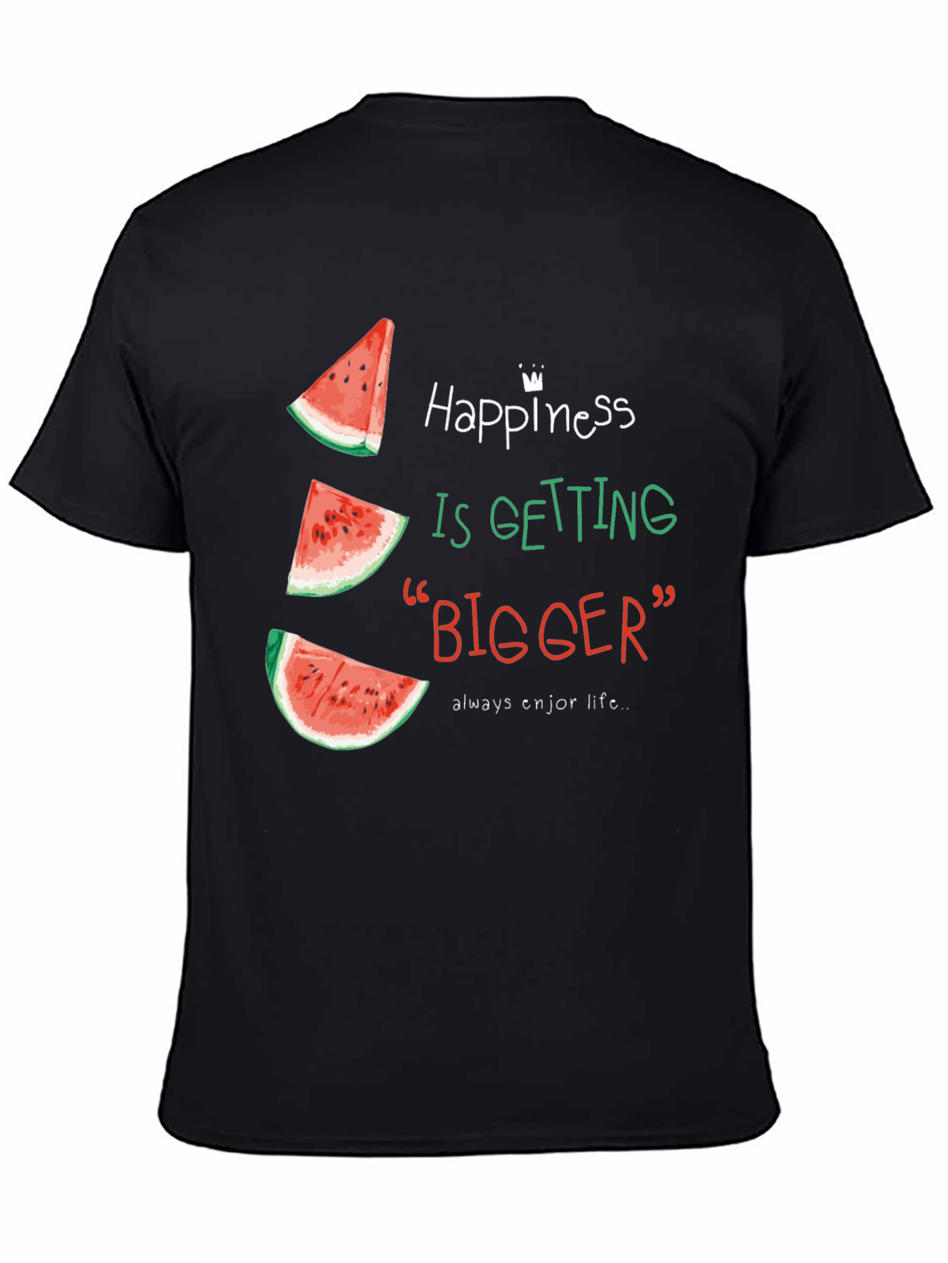 Happiness Getting Bigger Watermelon T-Shirt