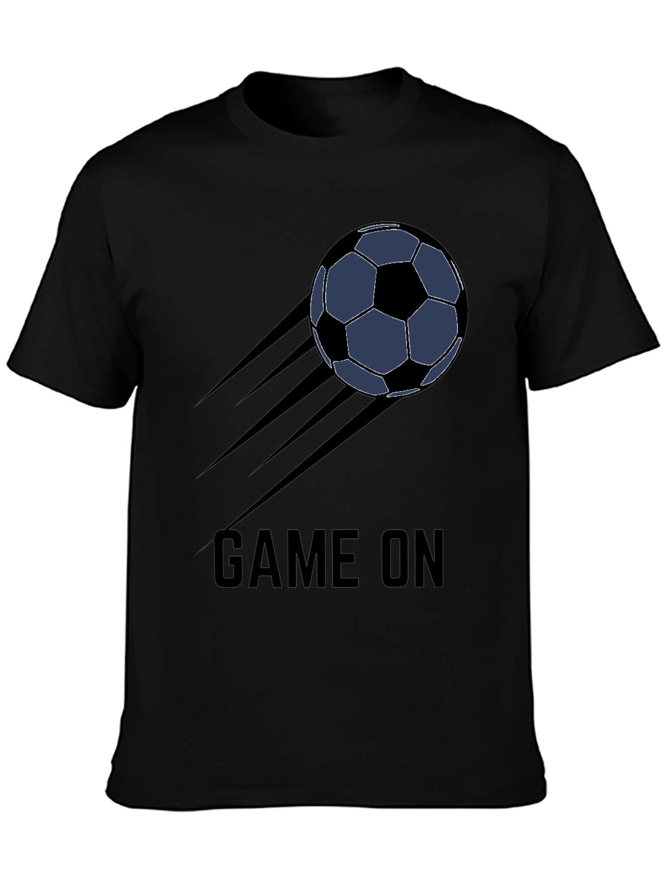 Game On Soccer Ball T-Shirt - Black
