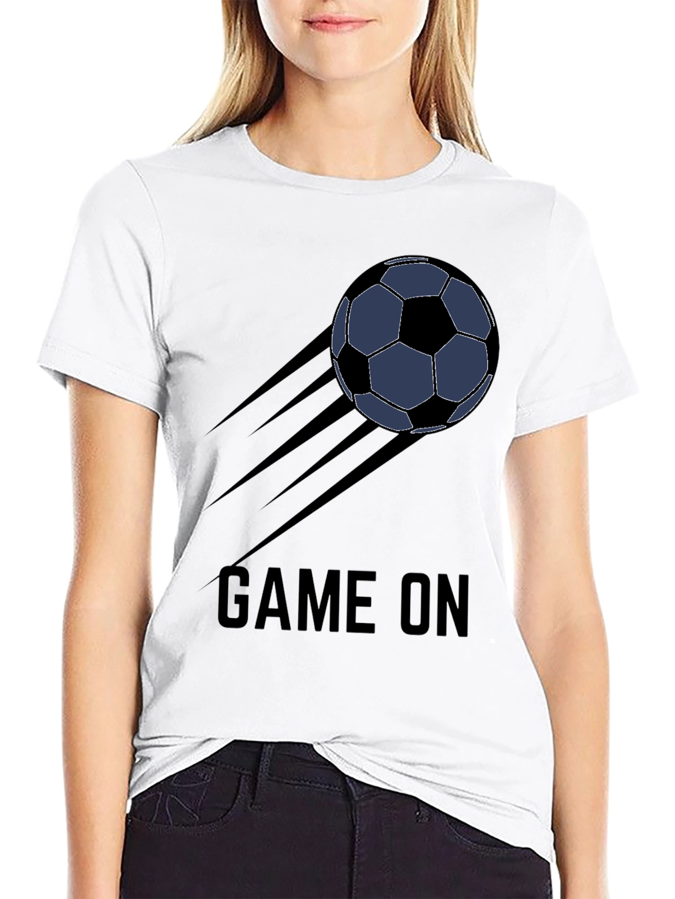 Game On Soccer Ball T-Shirt - Black