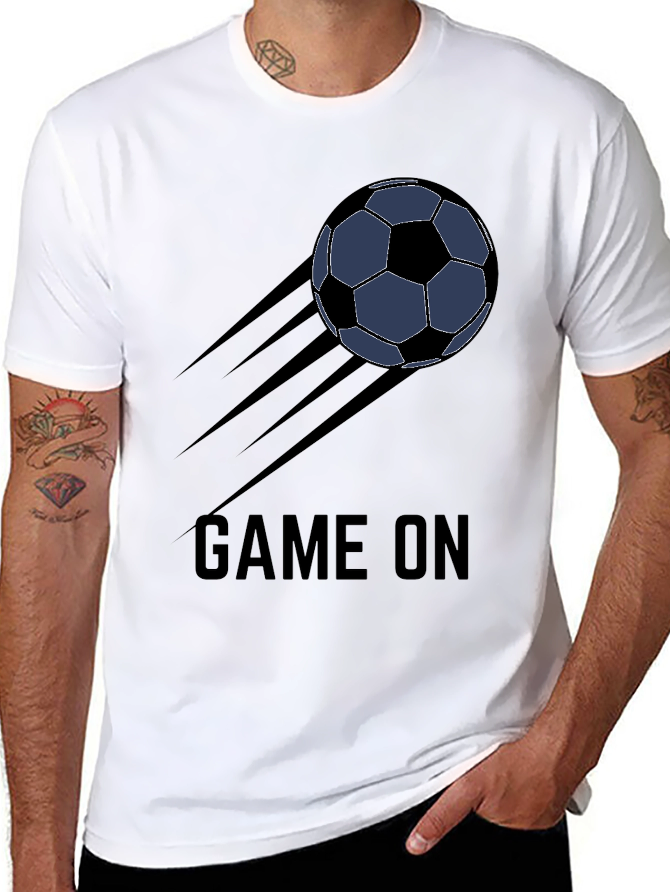 Game On Soccer Ball T-Shirt - Black