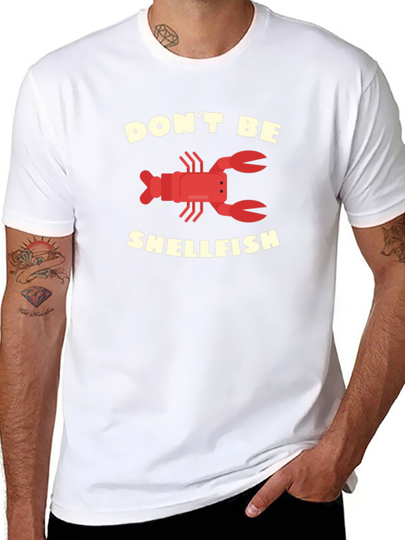 Dont Be Shellfish Graphic T-Shirt Funny Lobster Tee