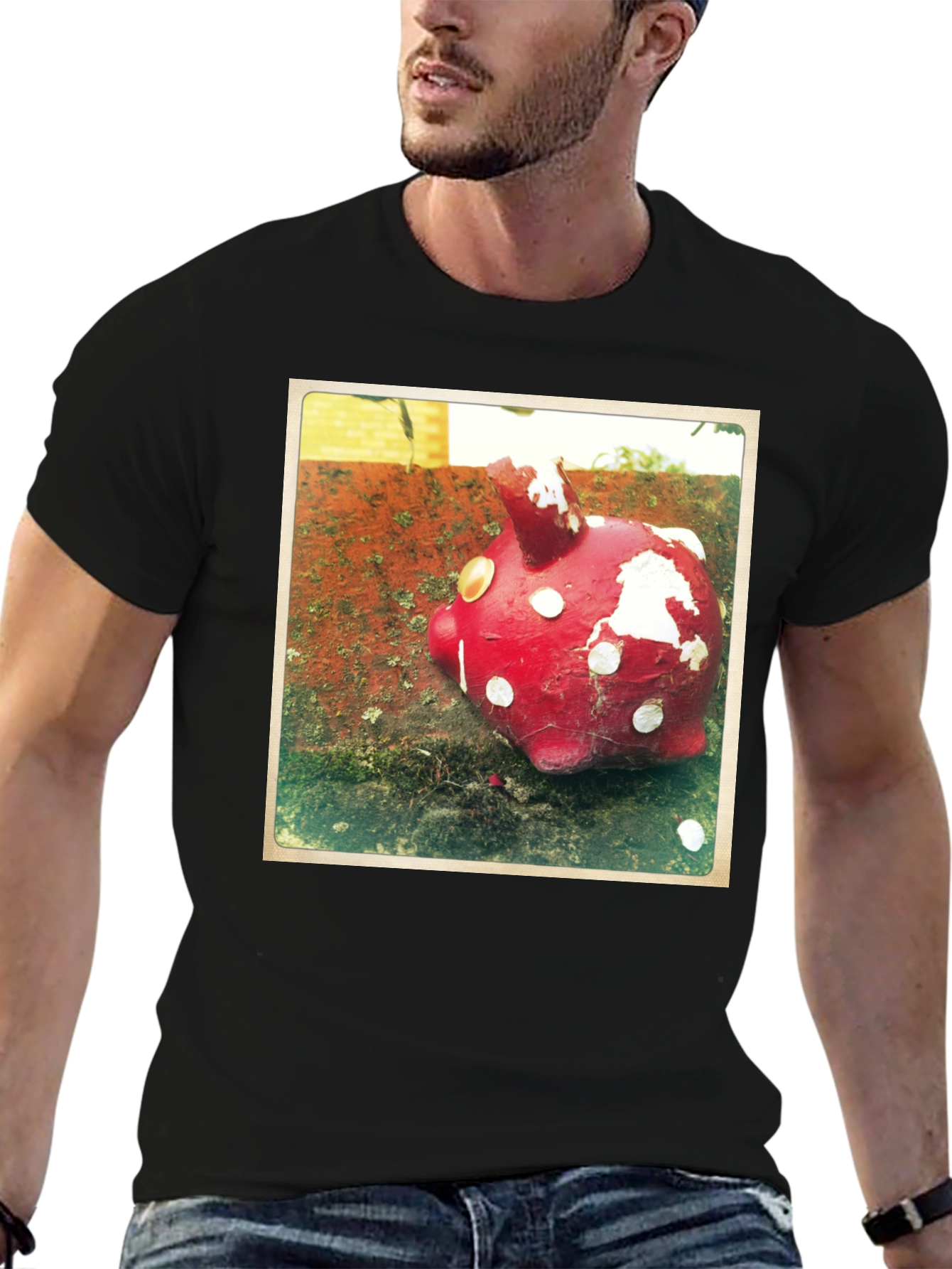 Unique Red Piggy Bank T-Shirt