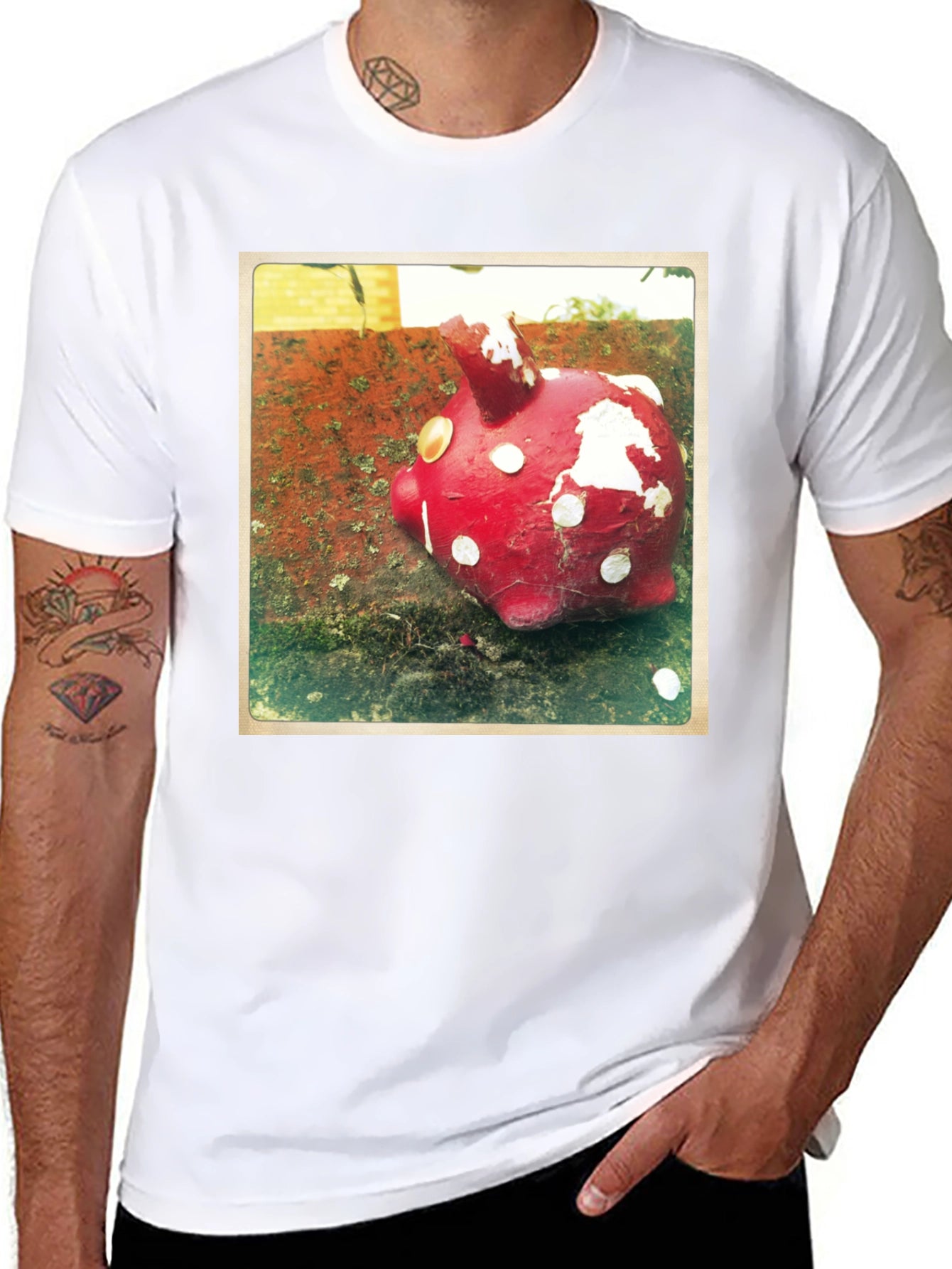 Unique Red Piggy Bank T-Shirt