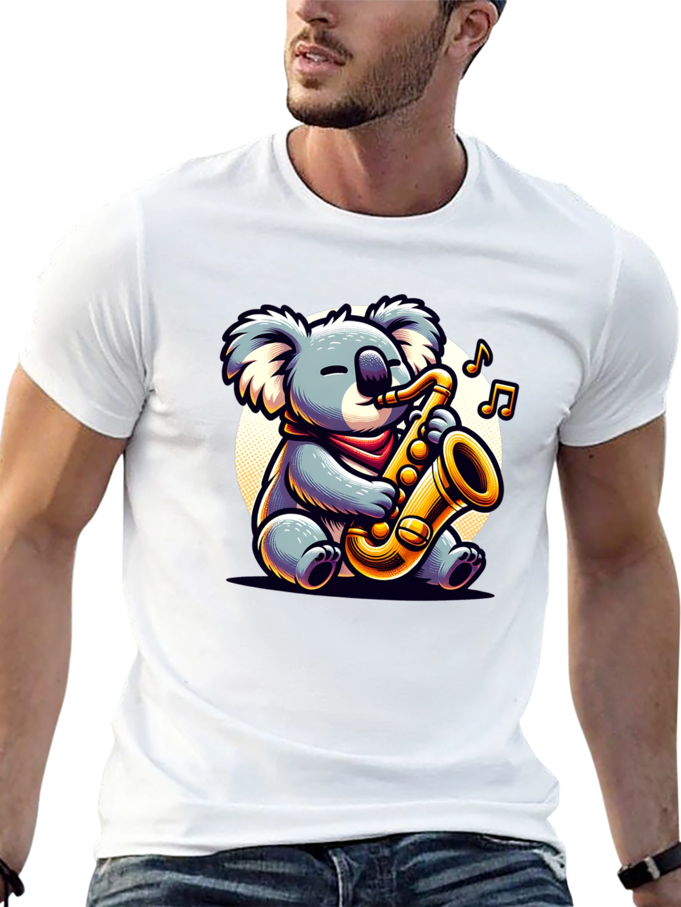 Koala Saxophone Player Graphic Tee