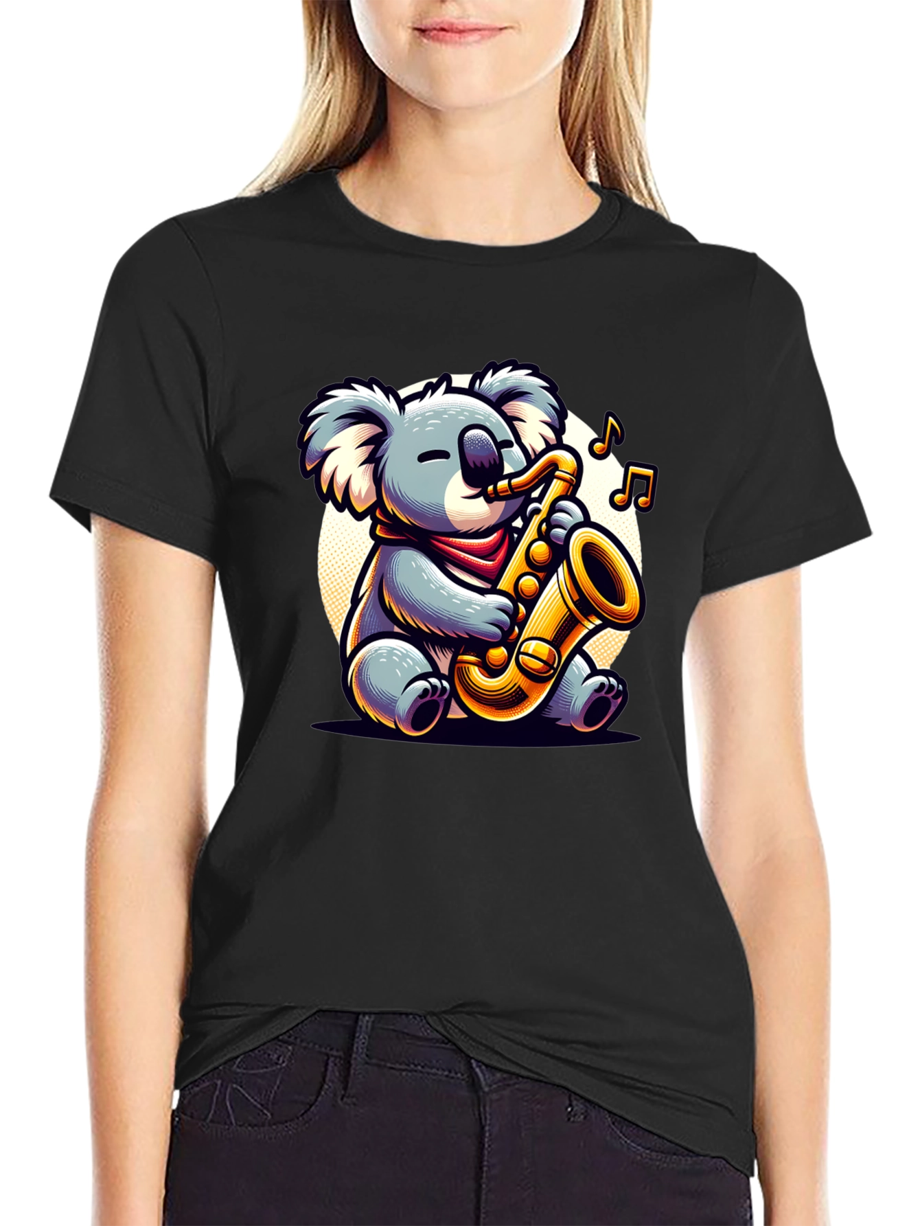 Koala Saxophone Player Graphic Tee
