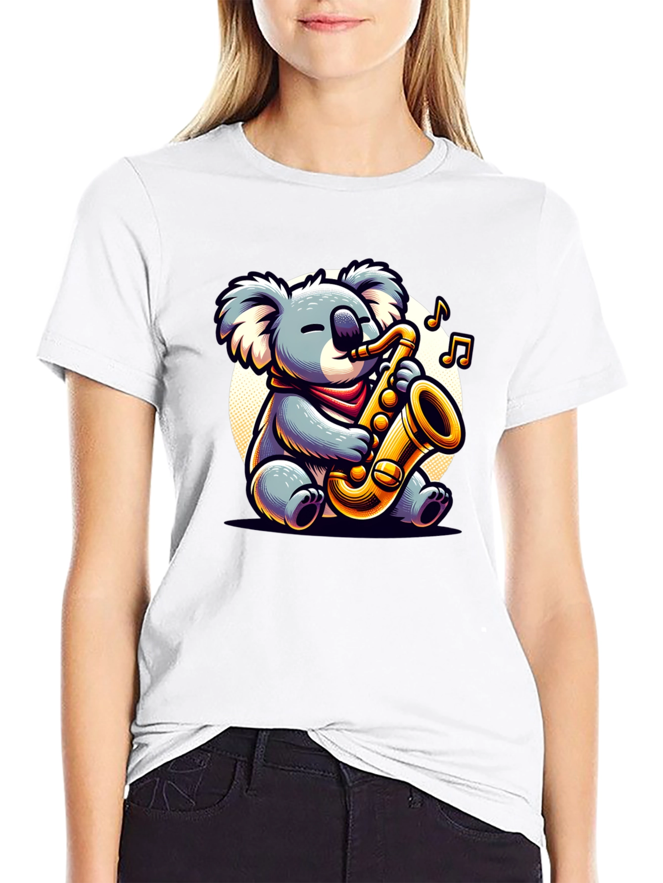 Koala Saxophone Player Graphic Tee