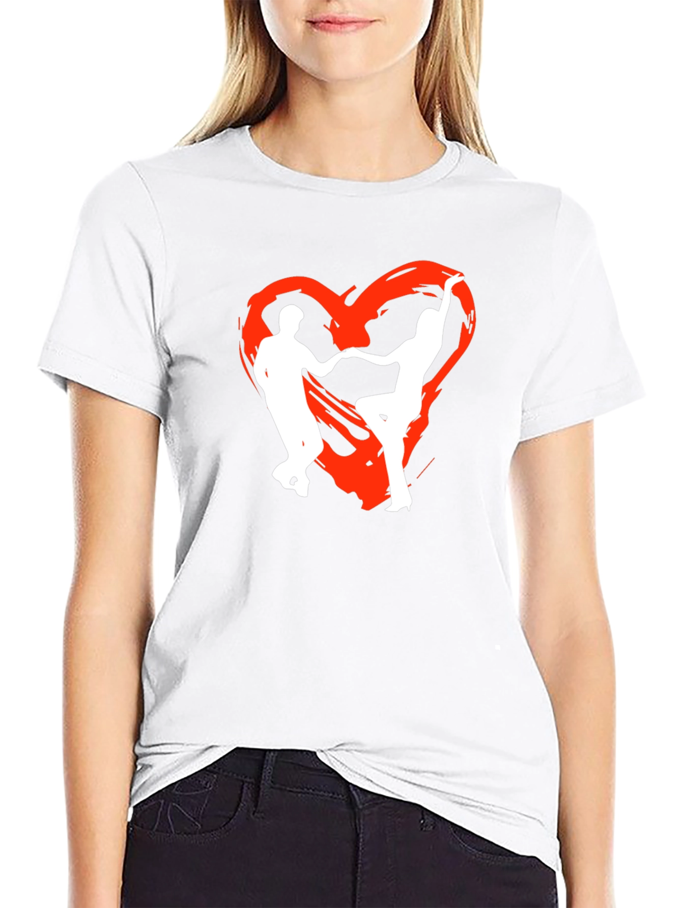 Dancing Heart Tee - Black Graphic T-Shirt
