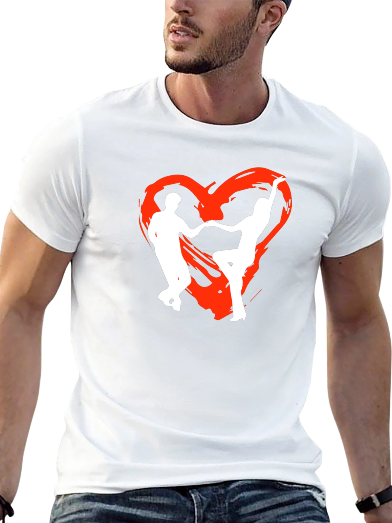 Dancing Heart Tee - Black Graphic T-Shirt