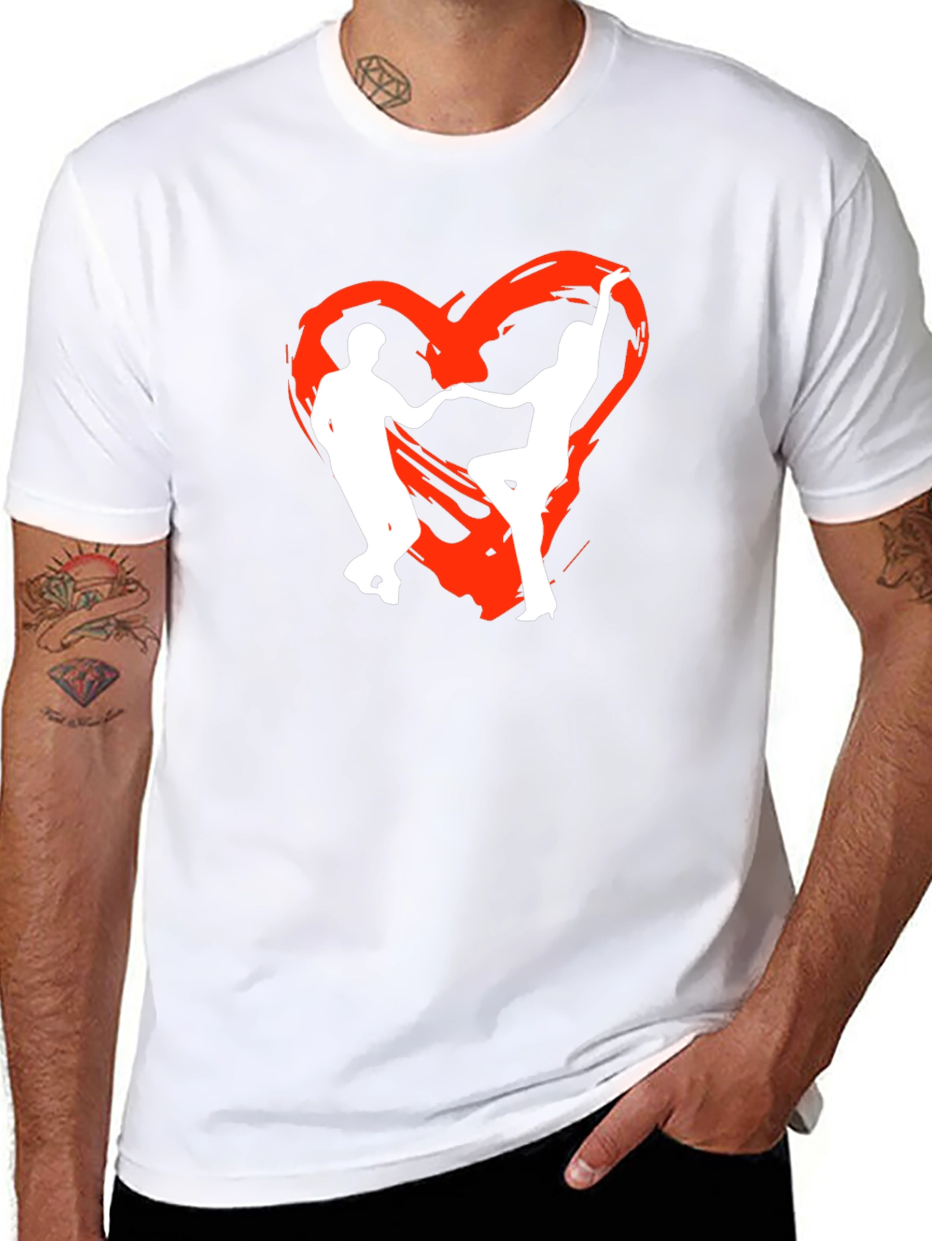 Dancing Heart Tee - Black Graphic T-Shirt