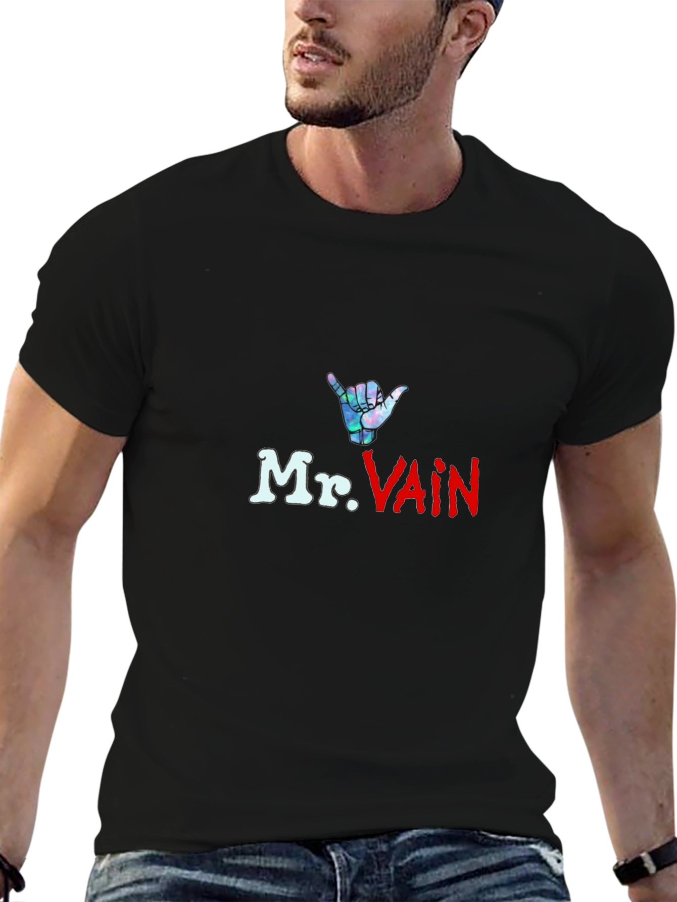 Mr. Vain T-Shirt - Shaka Hand Graphic