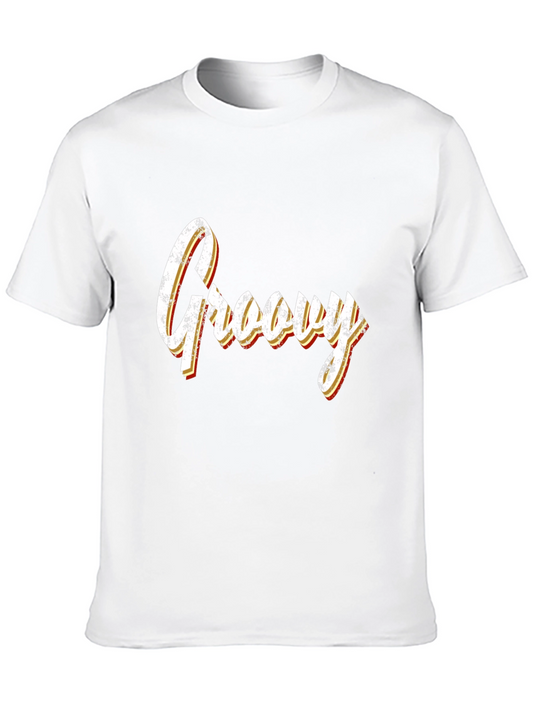 Groovy Retro Style Black T-Shirt