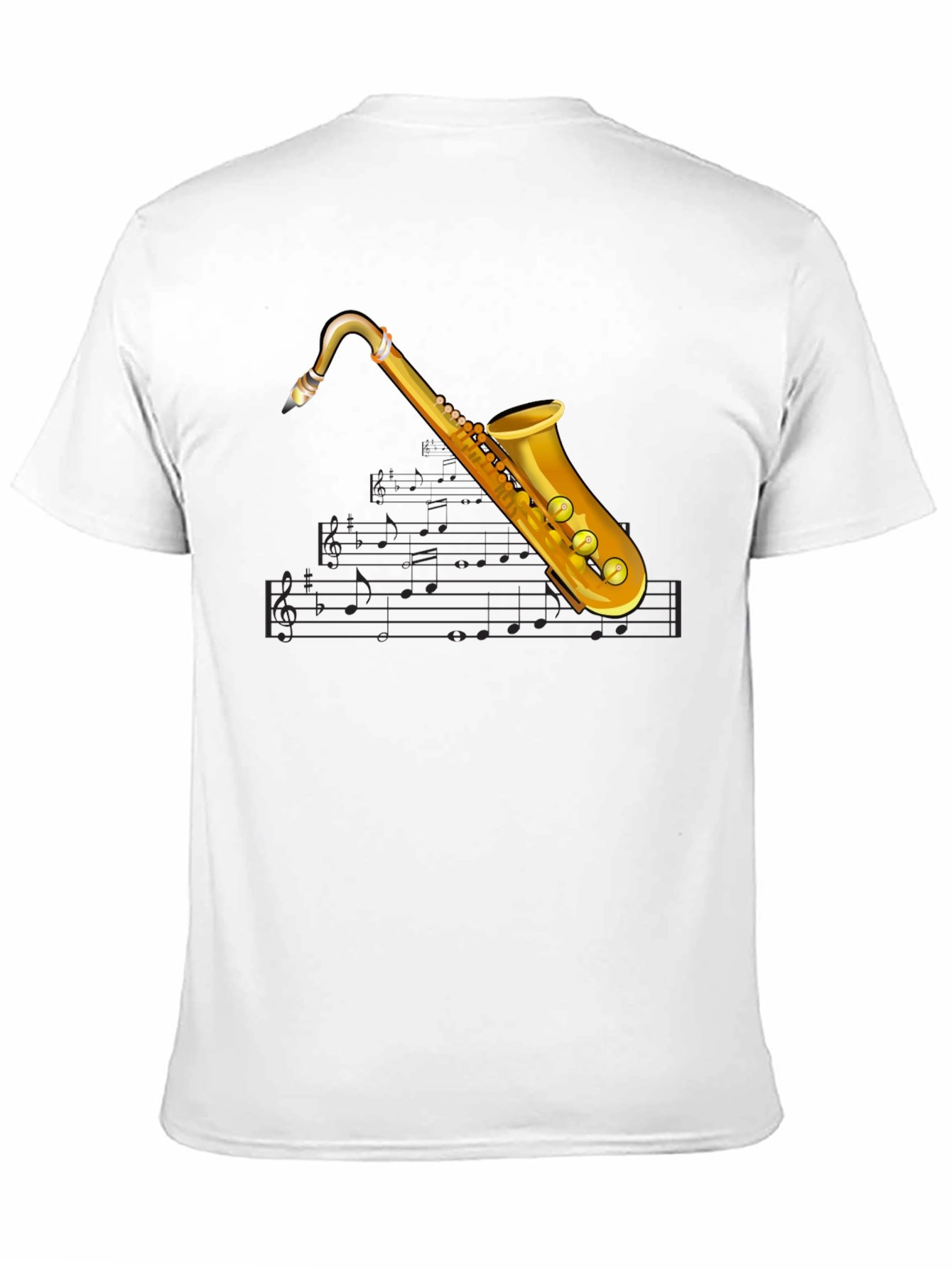 Saxophone Music T-Shirt - Black Cotton Tee