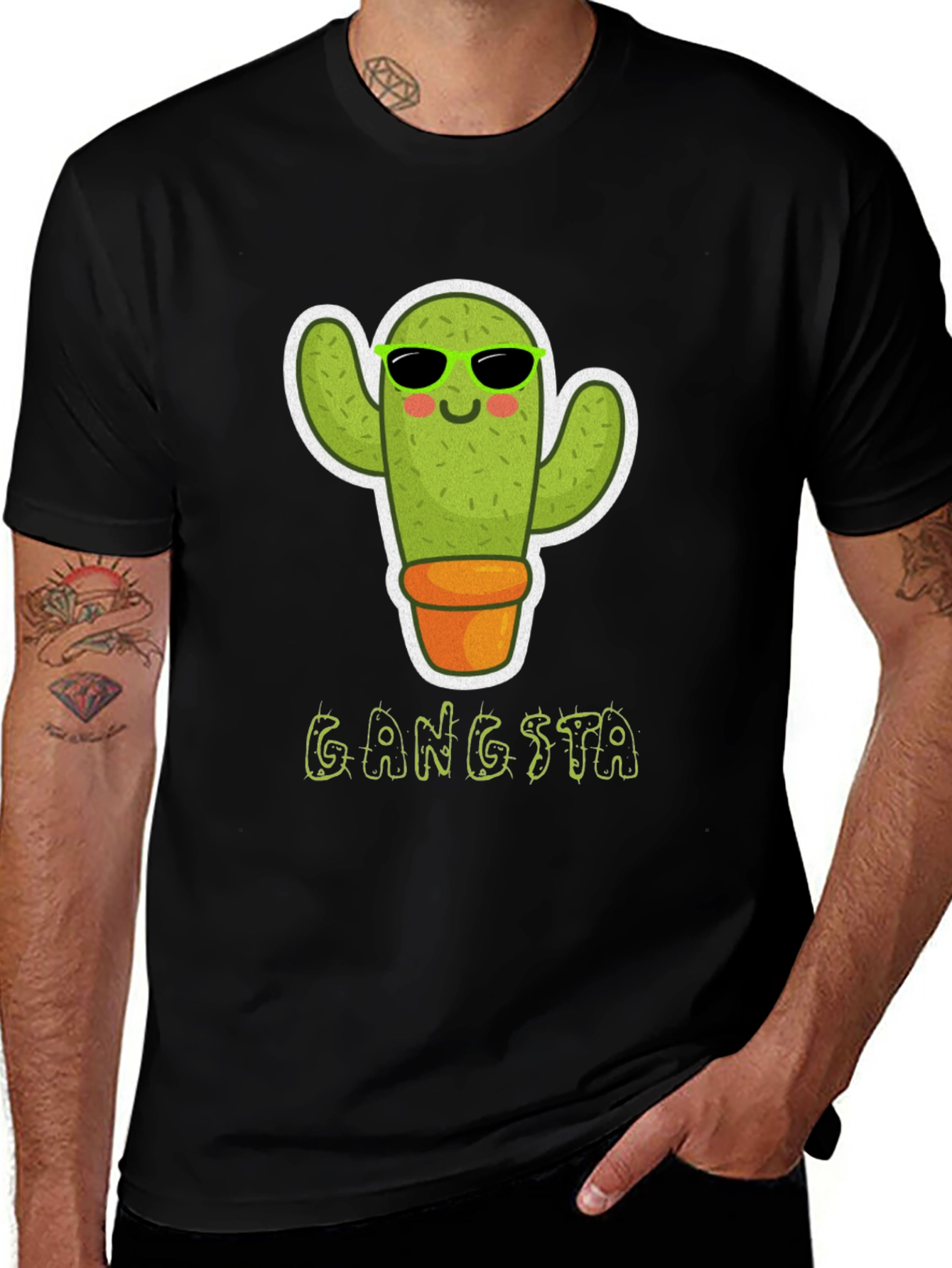 Cool Cactus Gangsta Graphic Tee