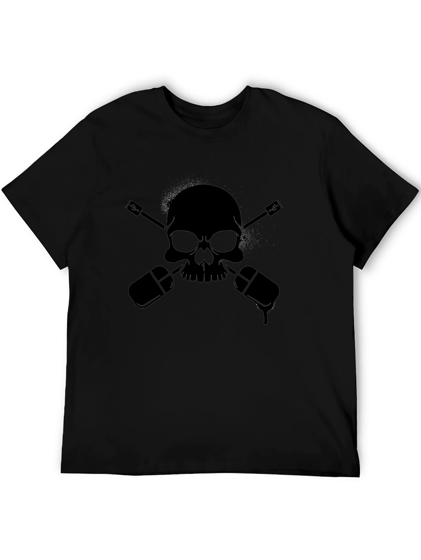 Skull & Nail Polish T-Shirt - Edgy Style