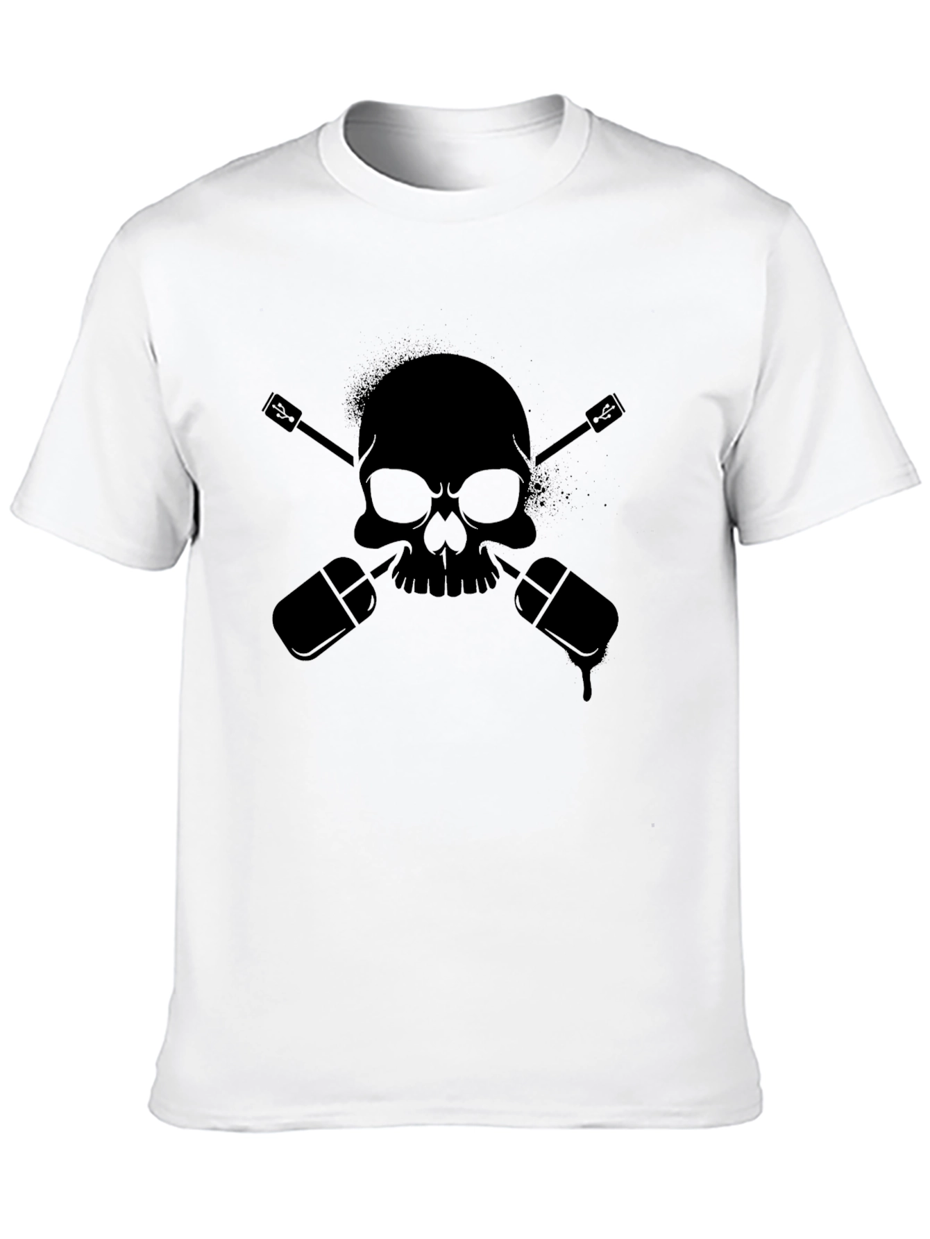Skull & Nail Polish T-Shirt - Edgy Style