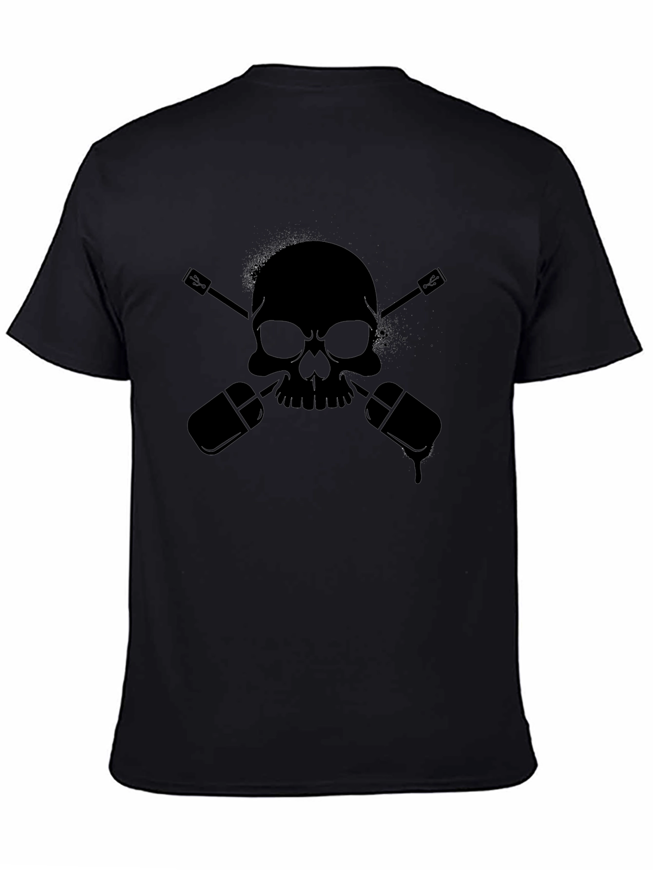 Skull & Nail Polish T-Shirt - Edgy Style