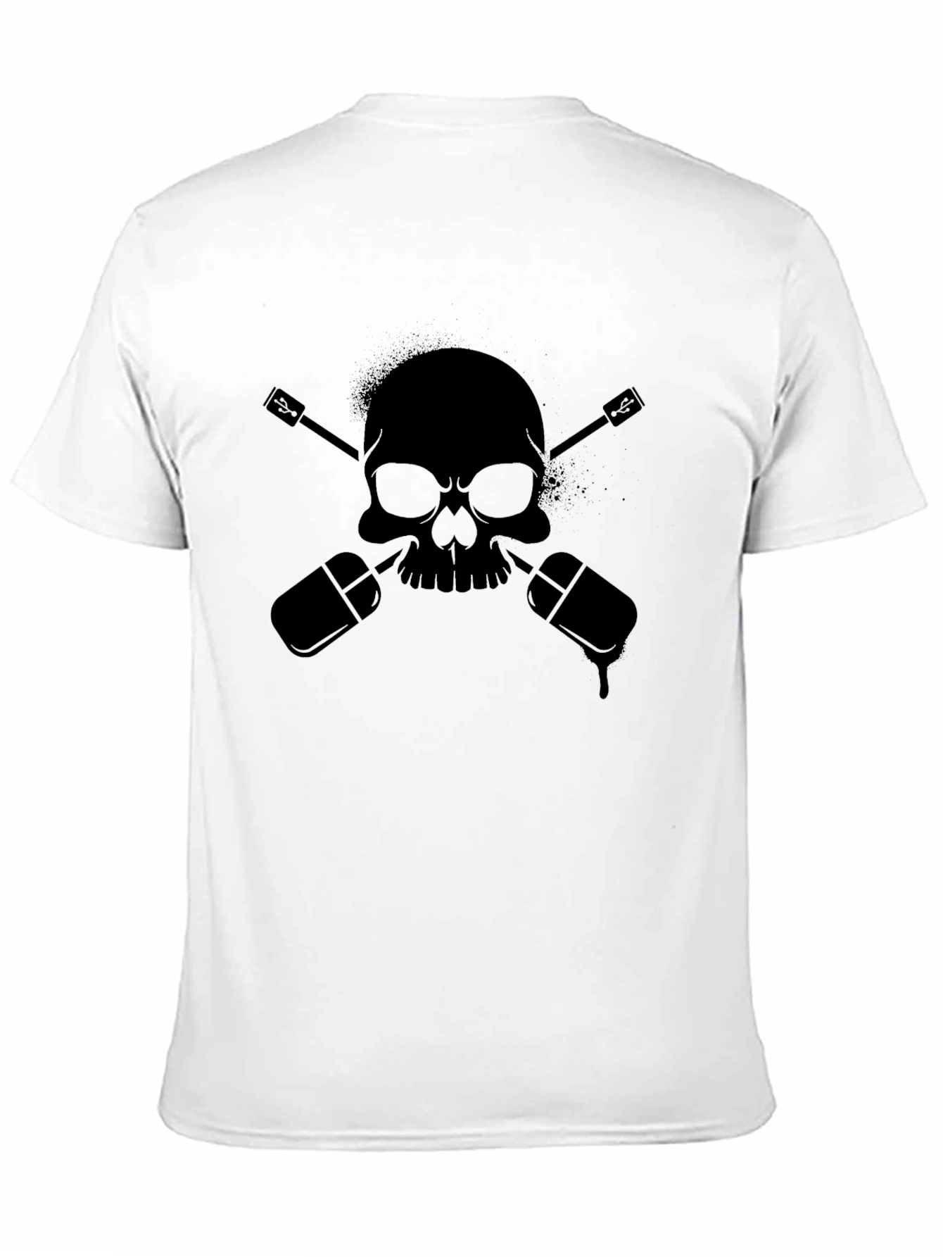 Skull & Nail Polish T-Shirt - Edgy Style