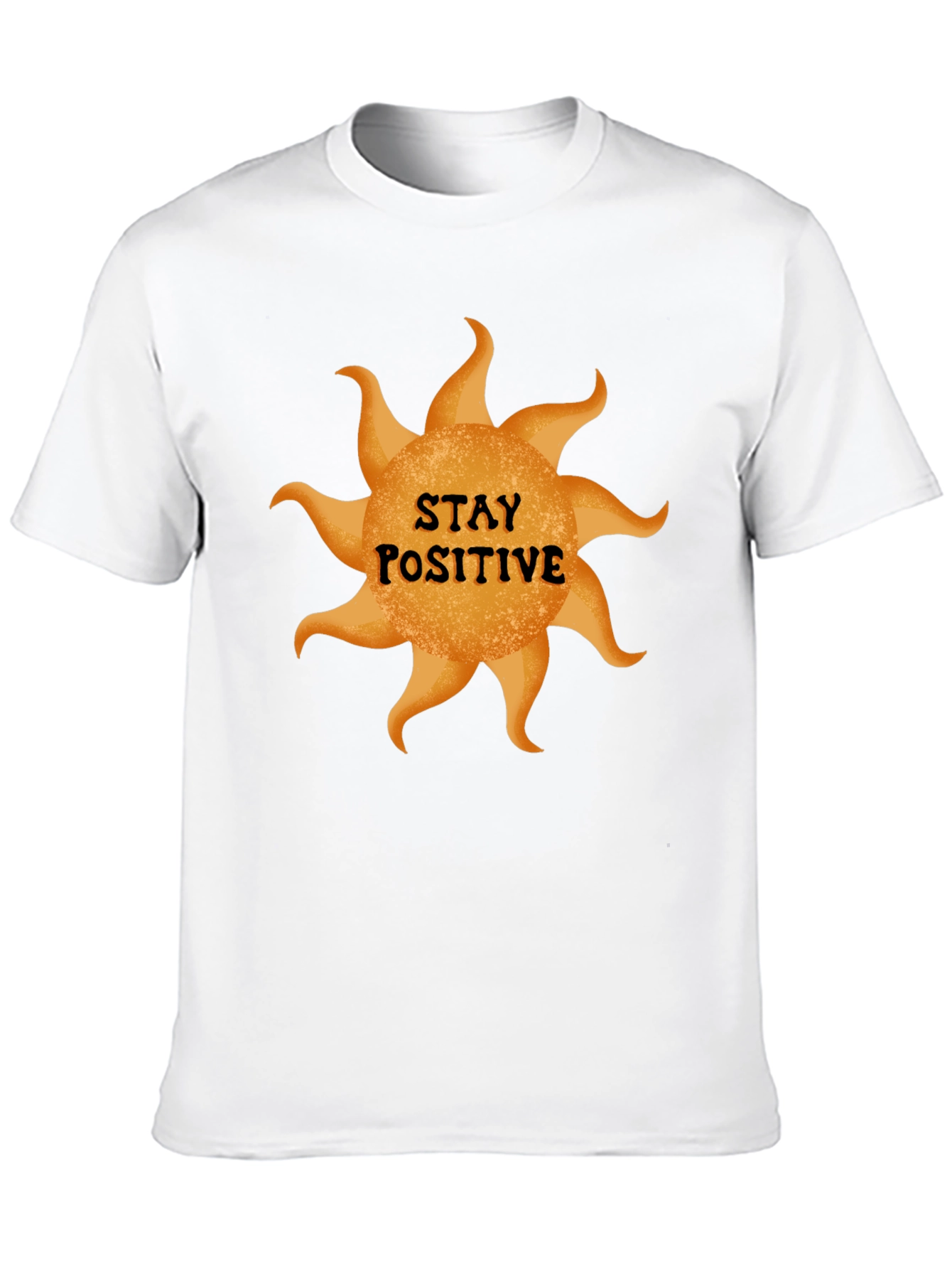 Stay Positive Sun Graphic Black T-Shirt