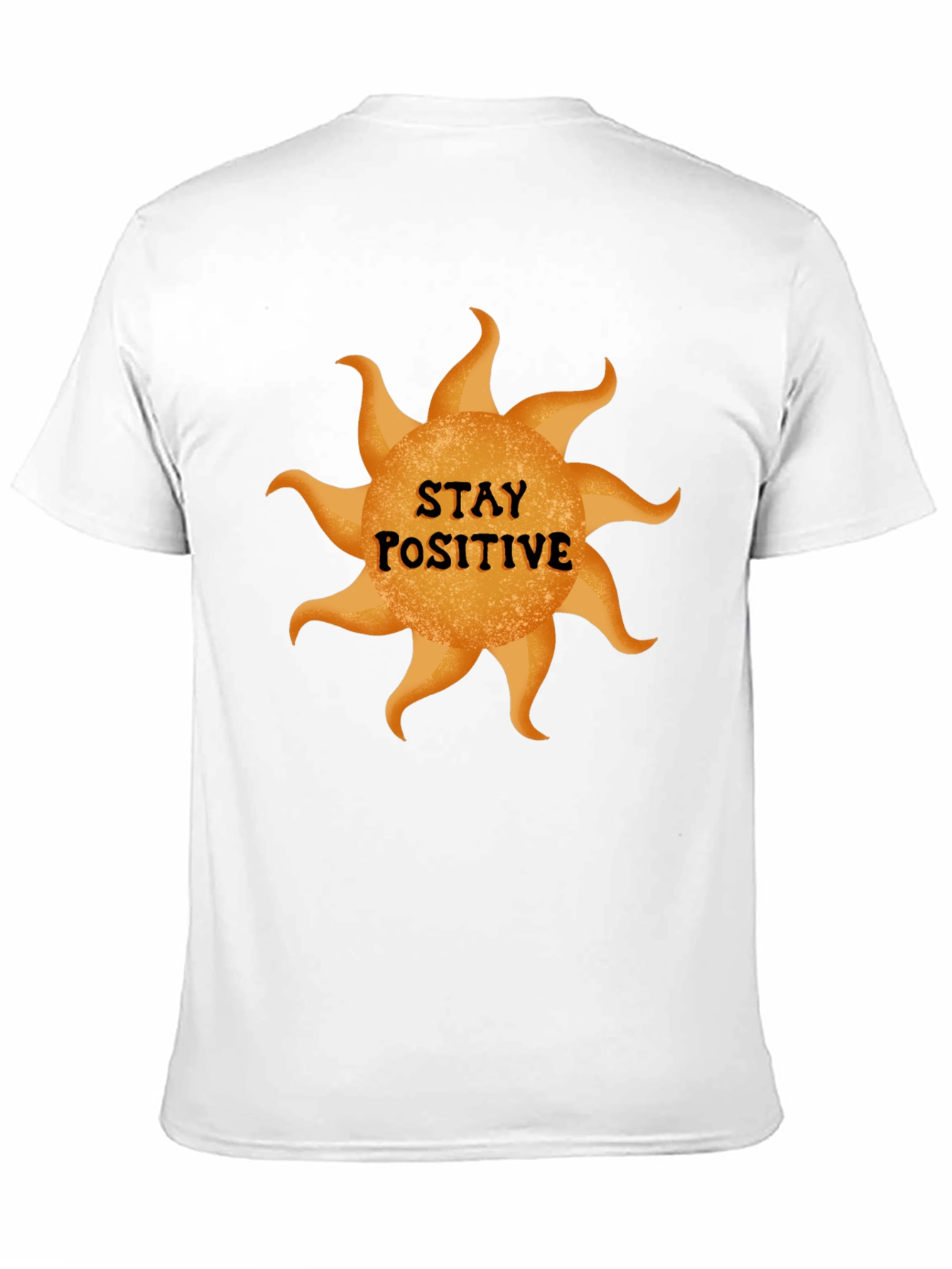 Stay Positive Sun Graphic Black T-Shirt