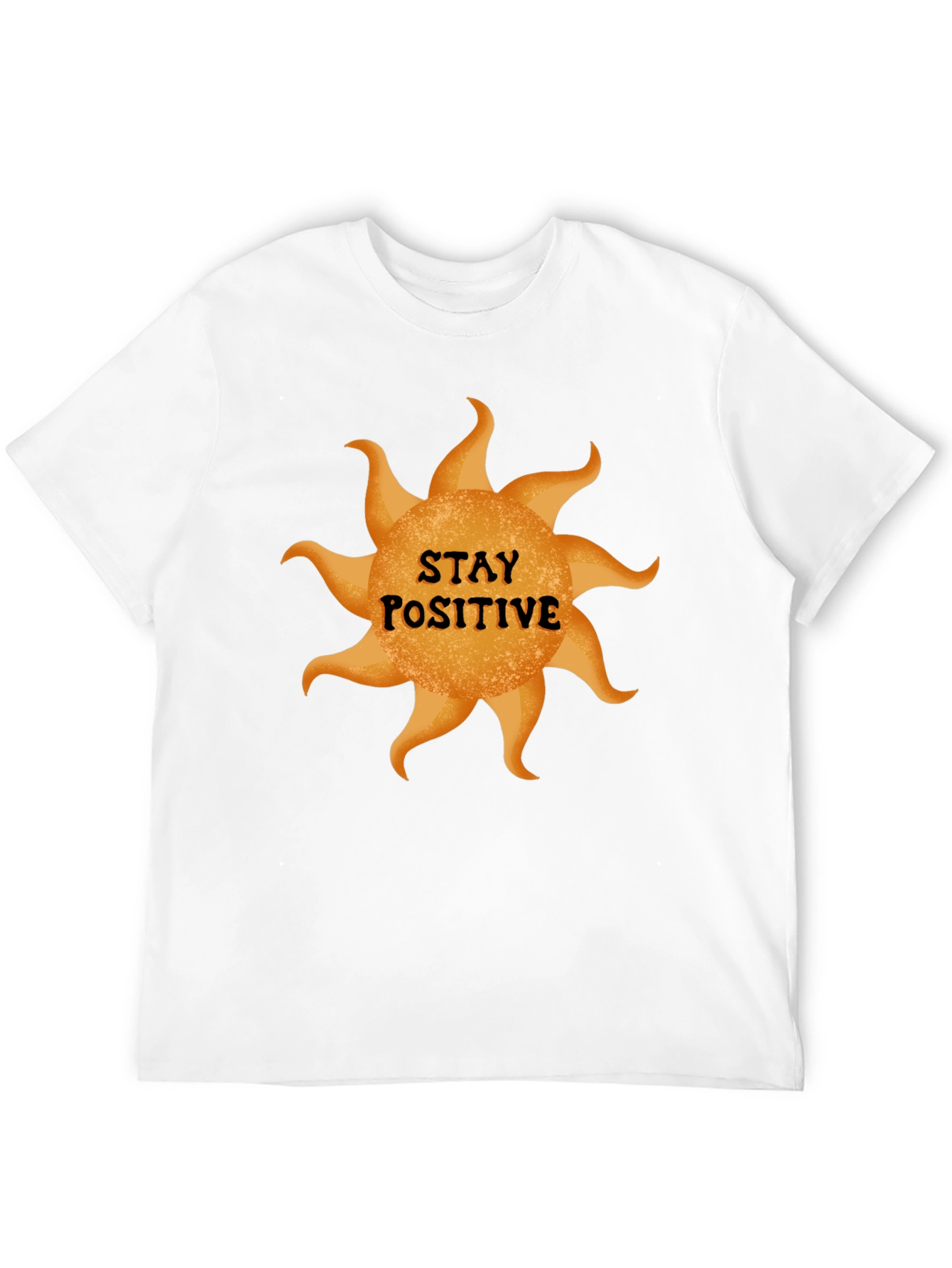 Stay Positive Sun Graphic Black T-Shirt