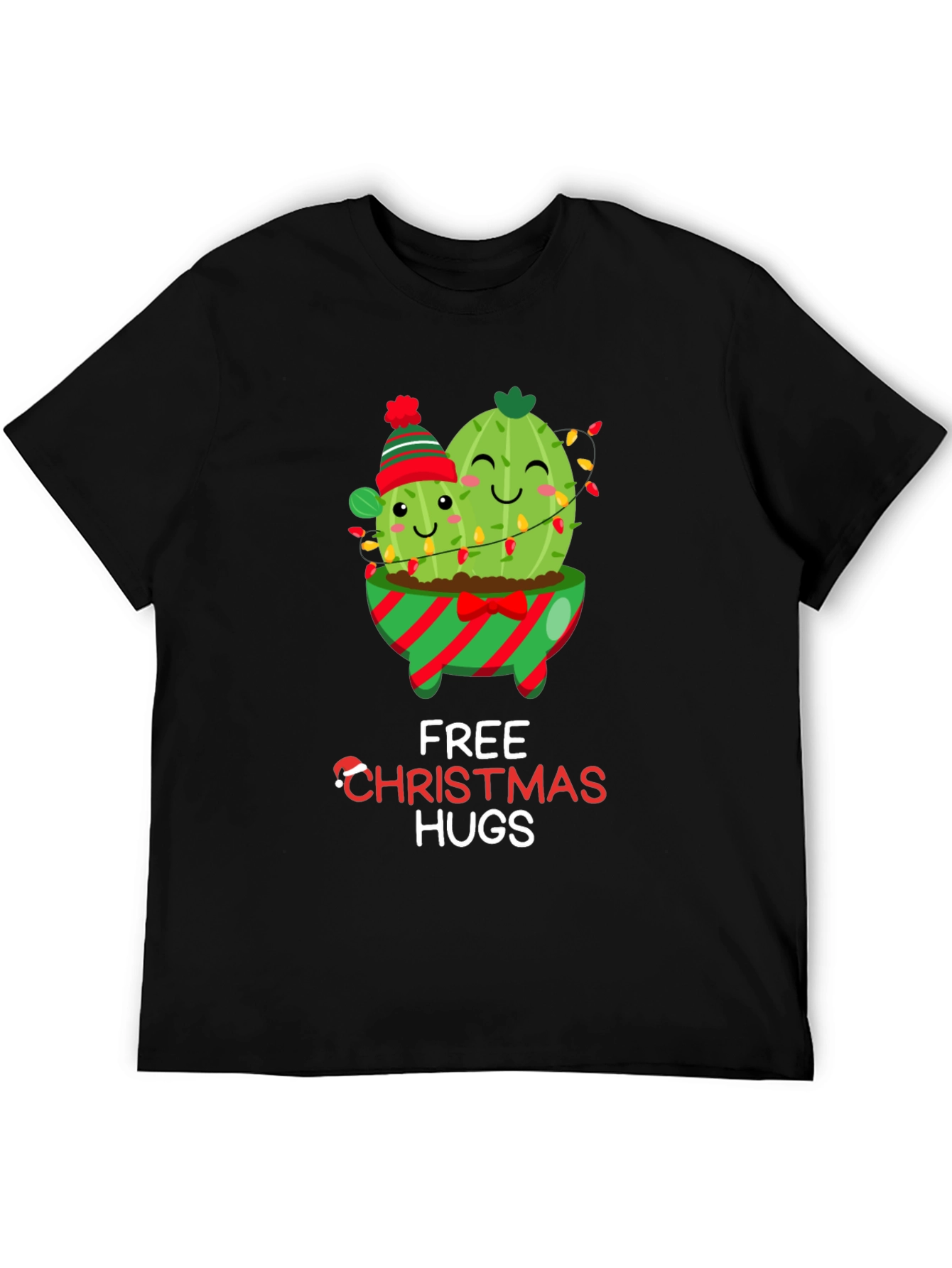 Christmas Cactus Hugs T-Shirt