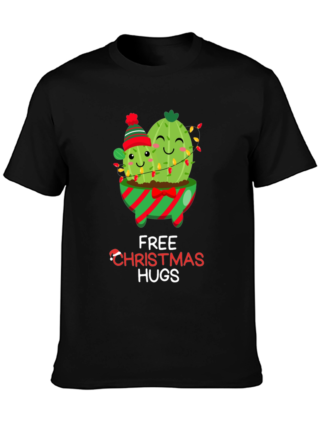 Christmas Cactus Hugs T-Shirt