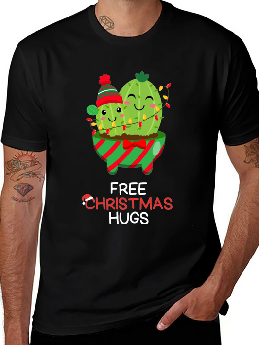 Christmas Cactus Hugs T-Shirt